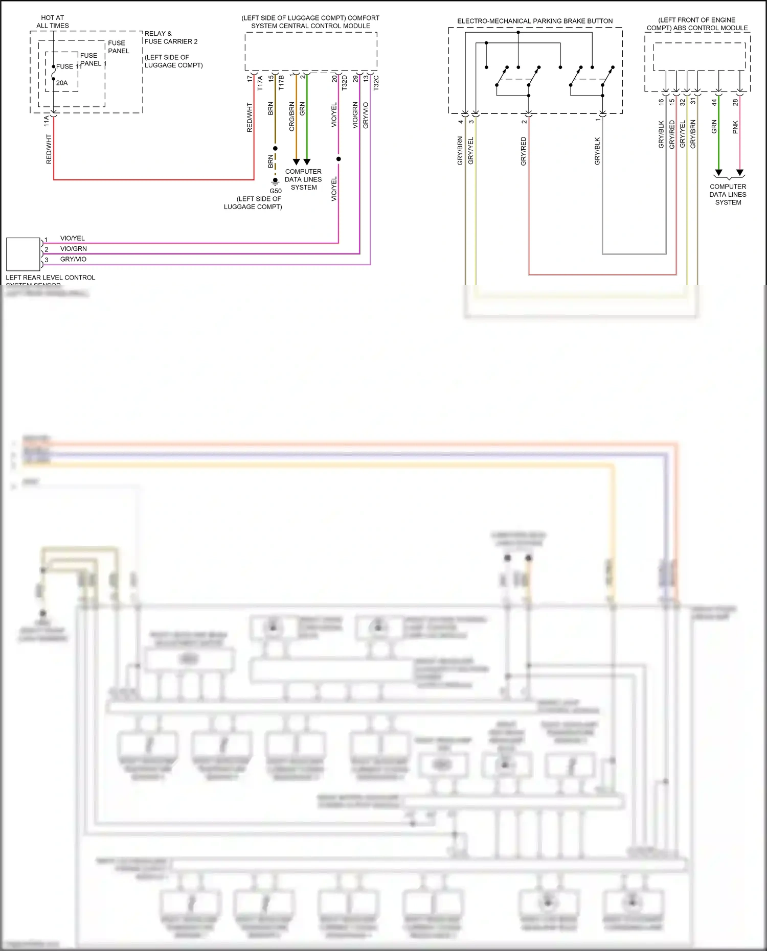Wiring diagram right headlamp current coding resistance 3 for Audi A4 B9 facelift (2019-2024) (1 of 1)