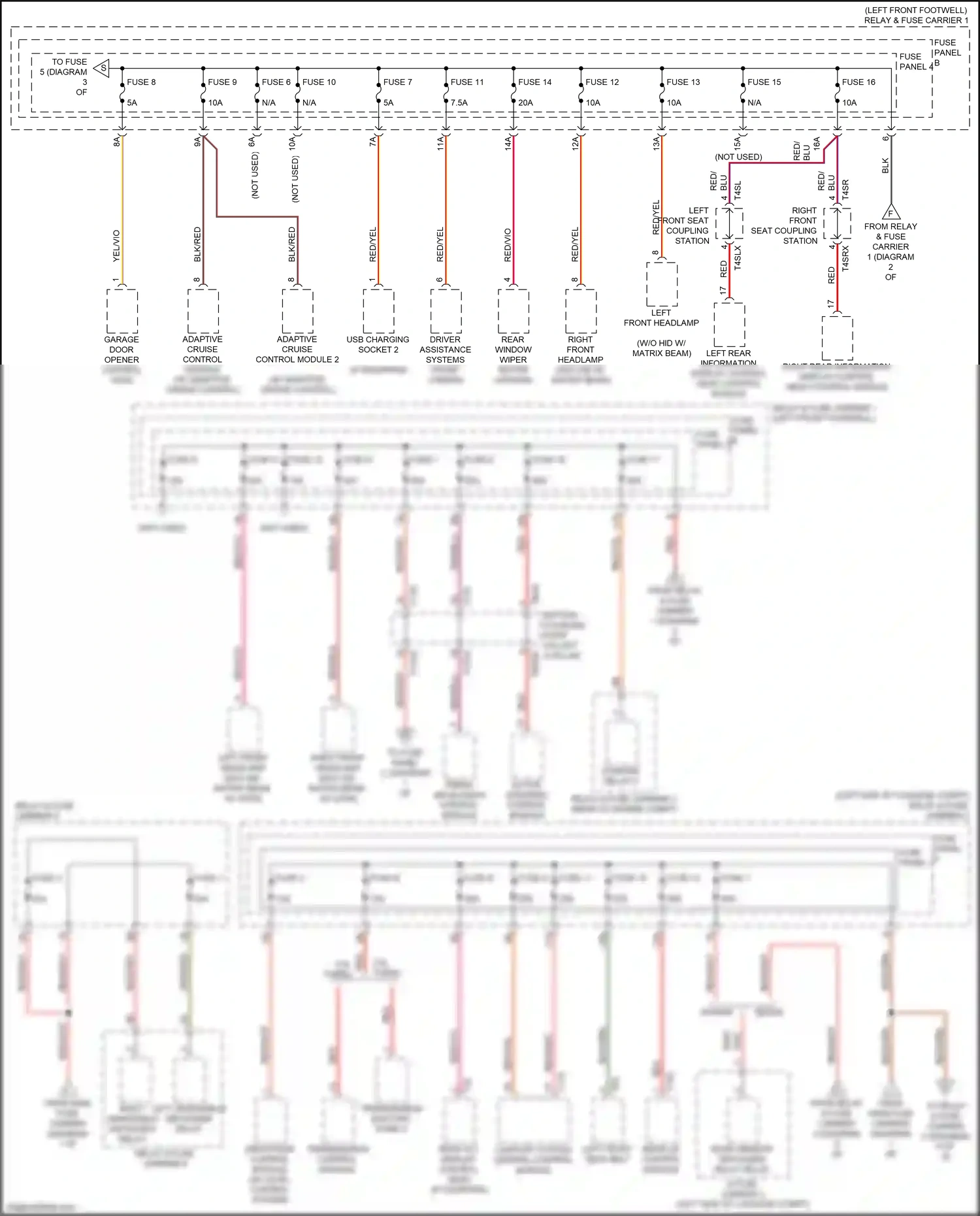 Wiring diagram starter relay 2 for Audi A4 B9 facelift (2019-2024) (2 of 3)