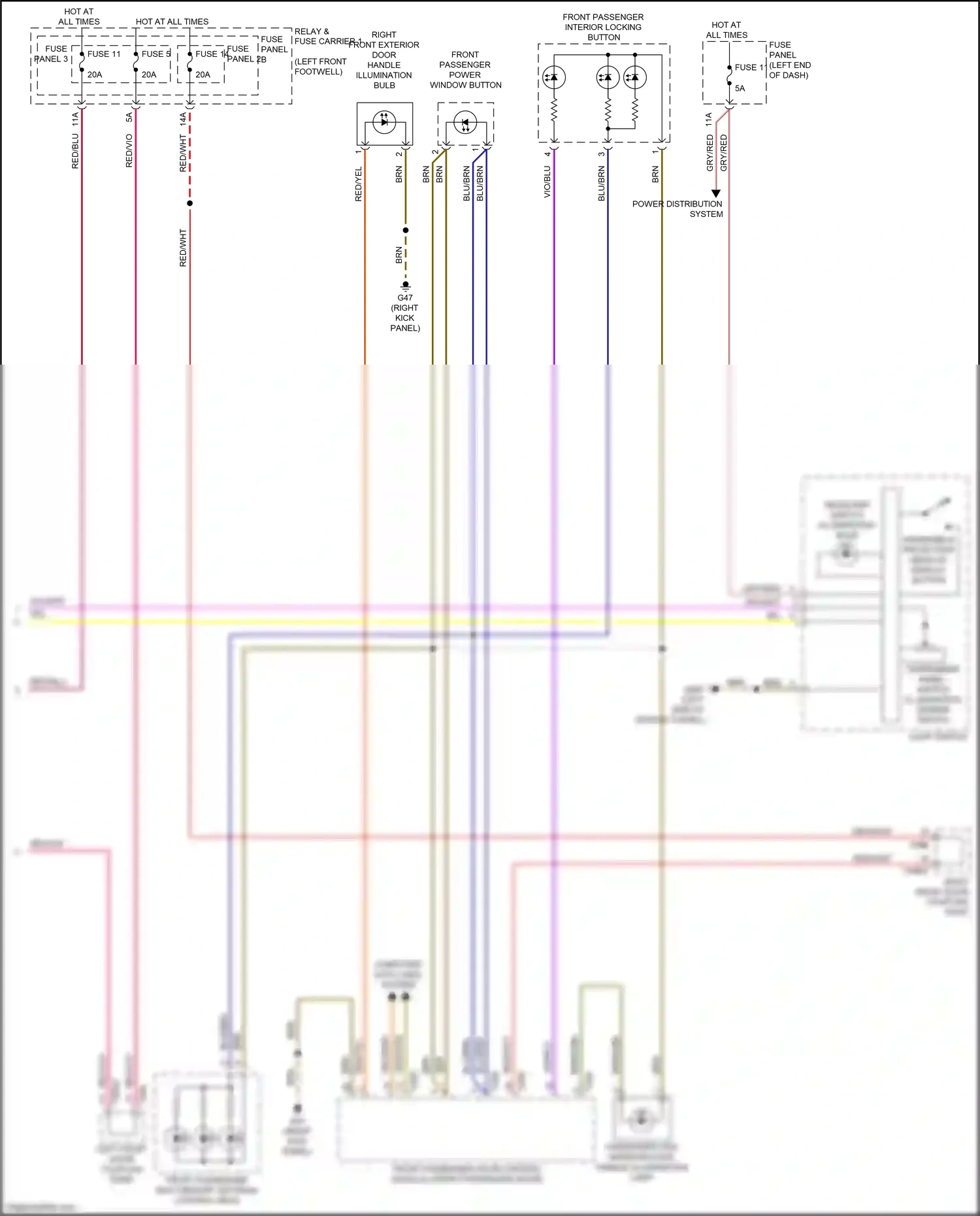 Wiring diagram windshield projection head-up display button for Audi A4 B9 facelift (2019-2024) (7 of 7)