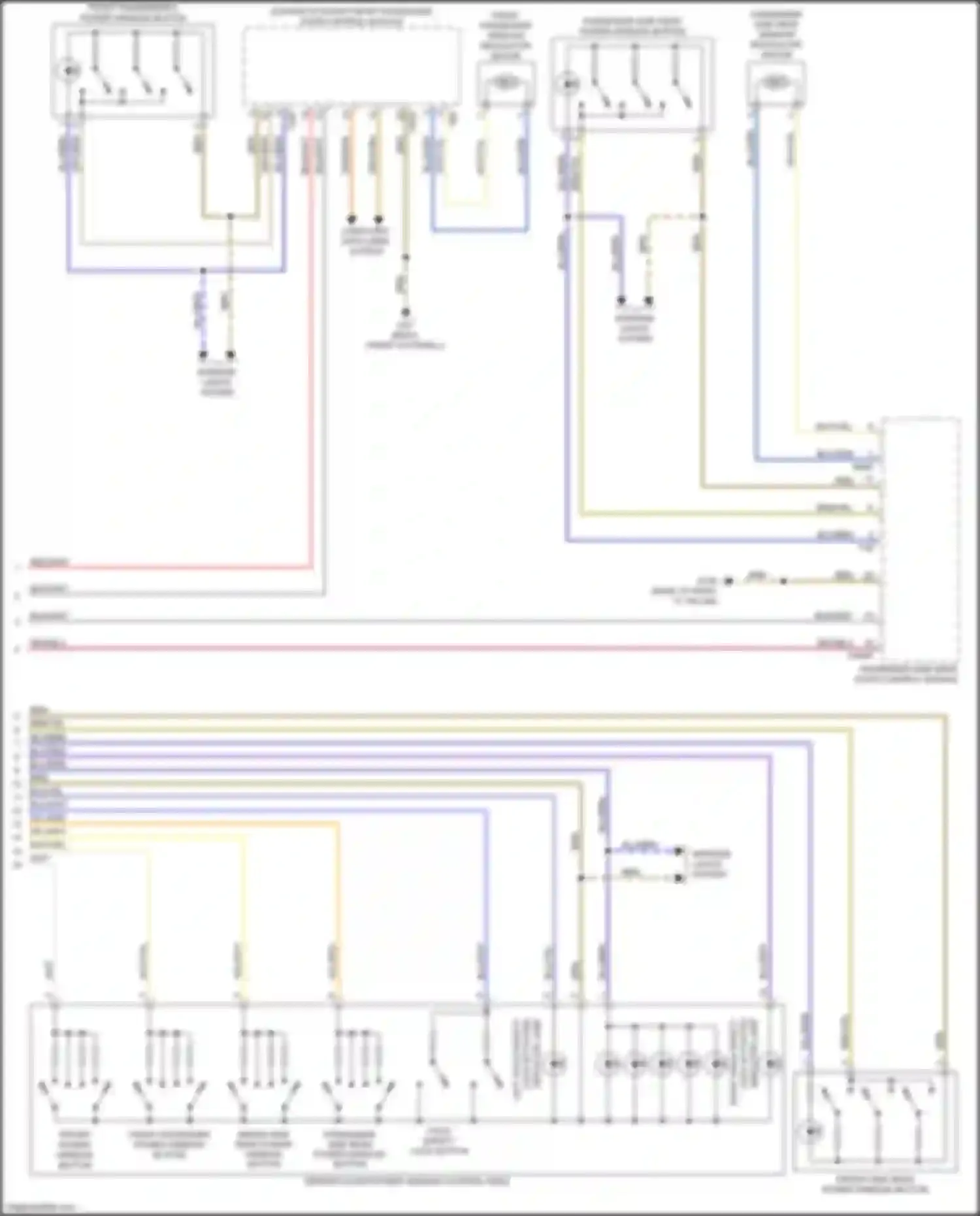 A4 Audi B9 (2015-2020): Power windows circuit (2 of 2)