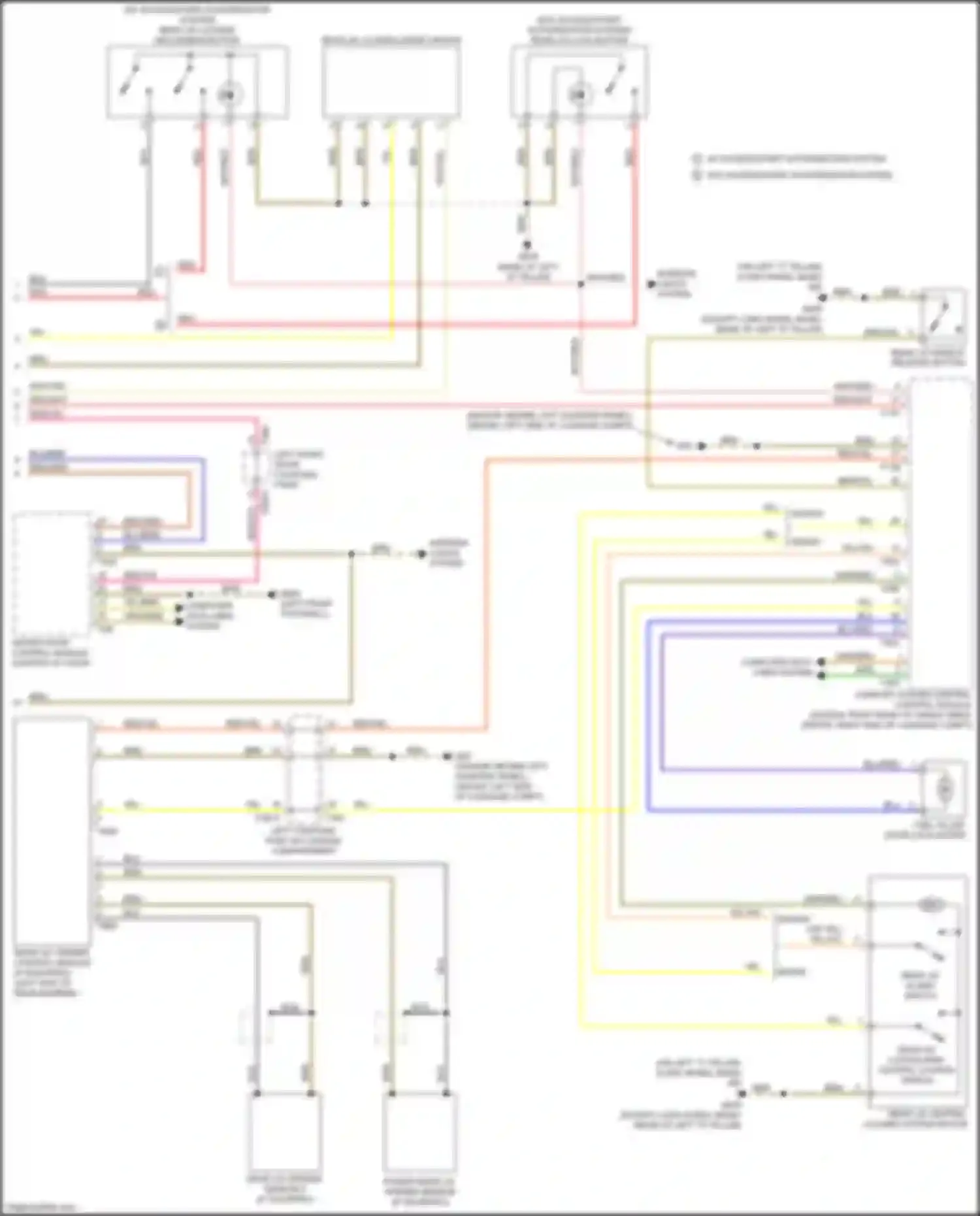 A4 Audi B9 (2015-2020): Trunk & fuel door release circuit (2 of 2)