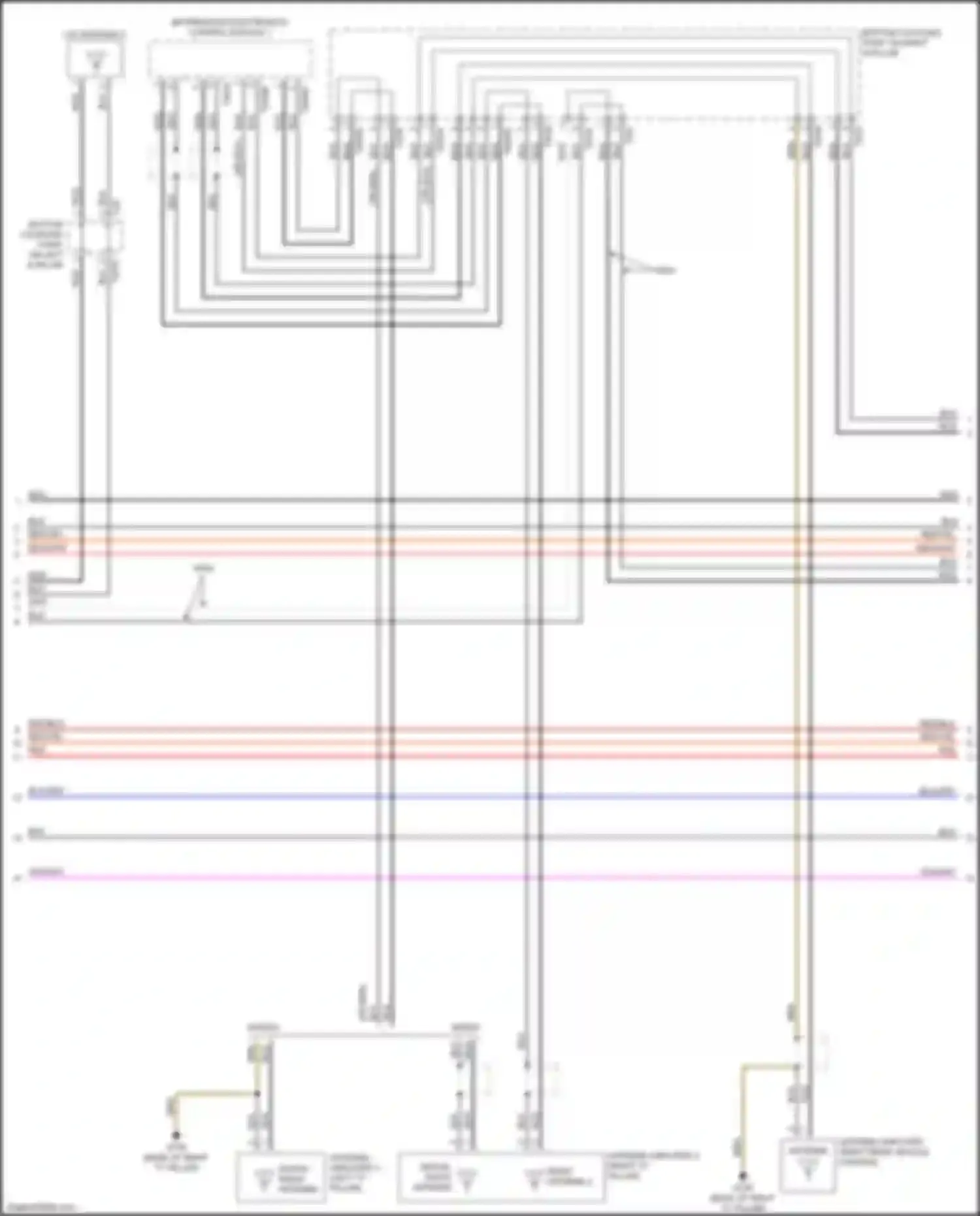 Wiring diagram bottom coupling point on right a-pillar for Audi A4 B9 (2015-2020) (5 of 10)