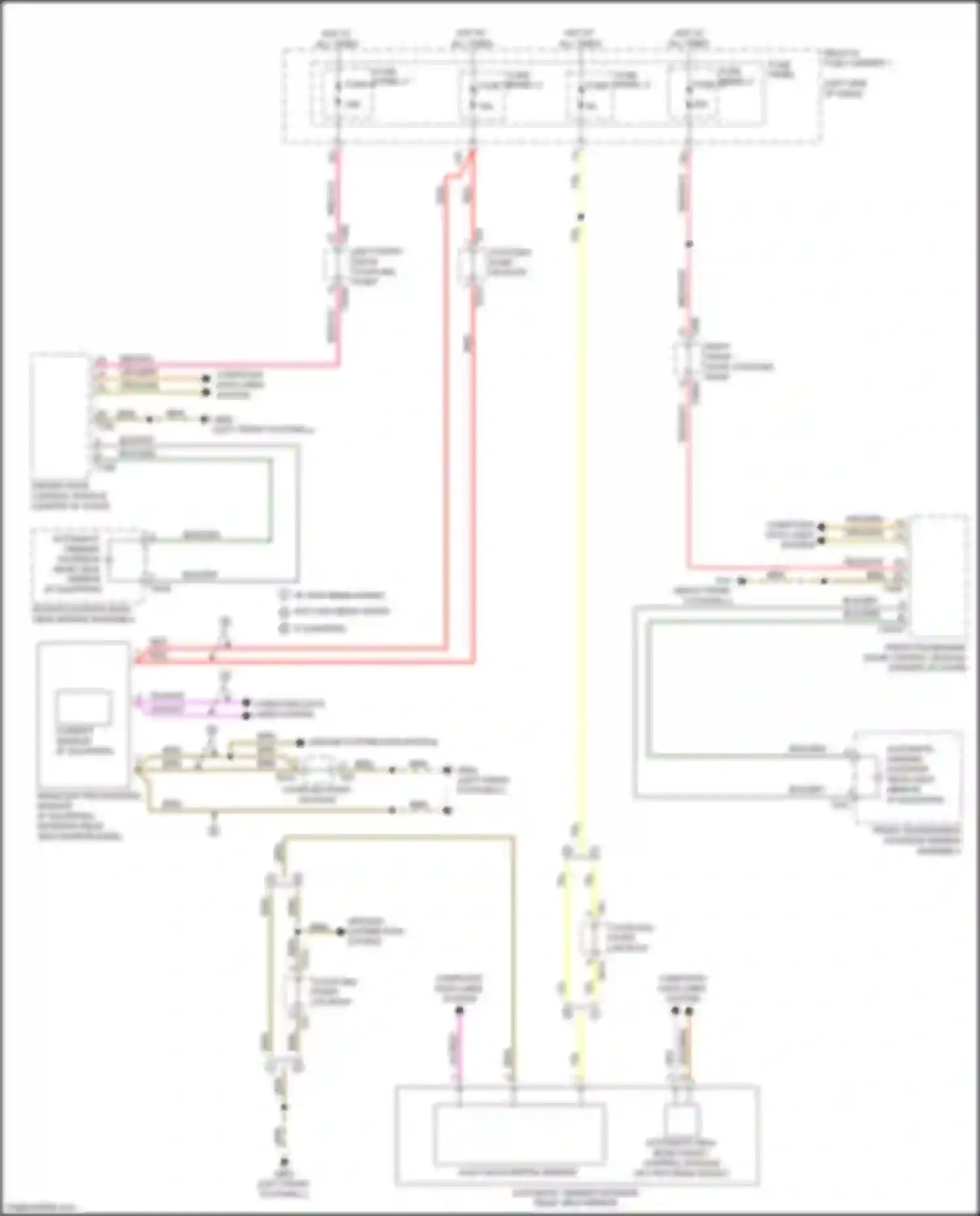 Wiring diagram front passenger door control module for Audi A4 B9 (2015-2020) (1 of 12)