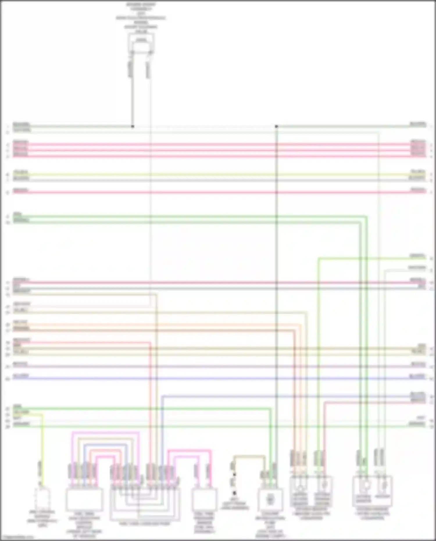 Wiring diagram fuel tank coupling point for Audi A4 B9 (2015-2020) (1 of 2)