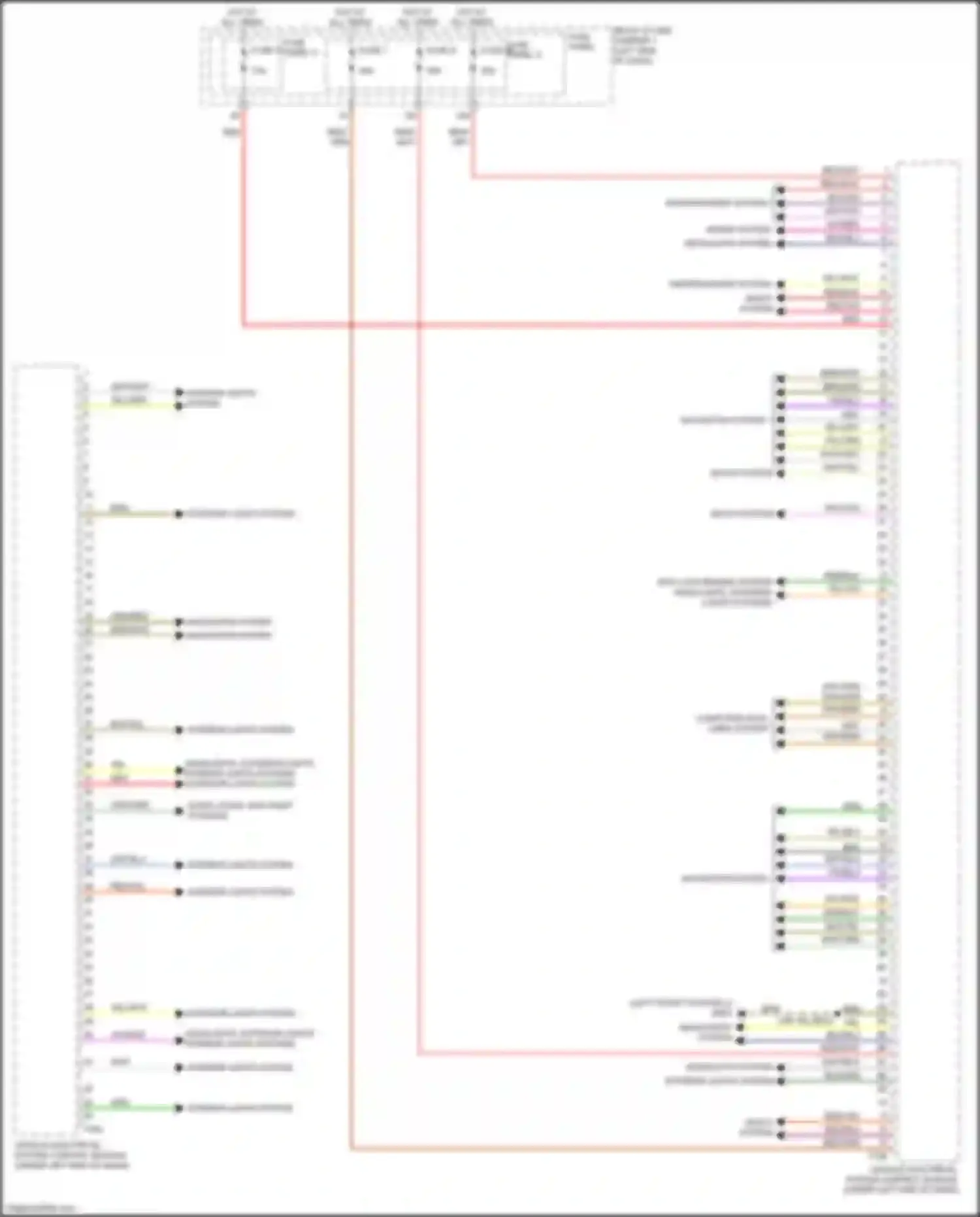 Wiring diagram headlights system for Audi A4 B9 (2015-2020) (2 of 3)
