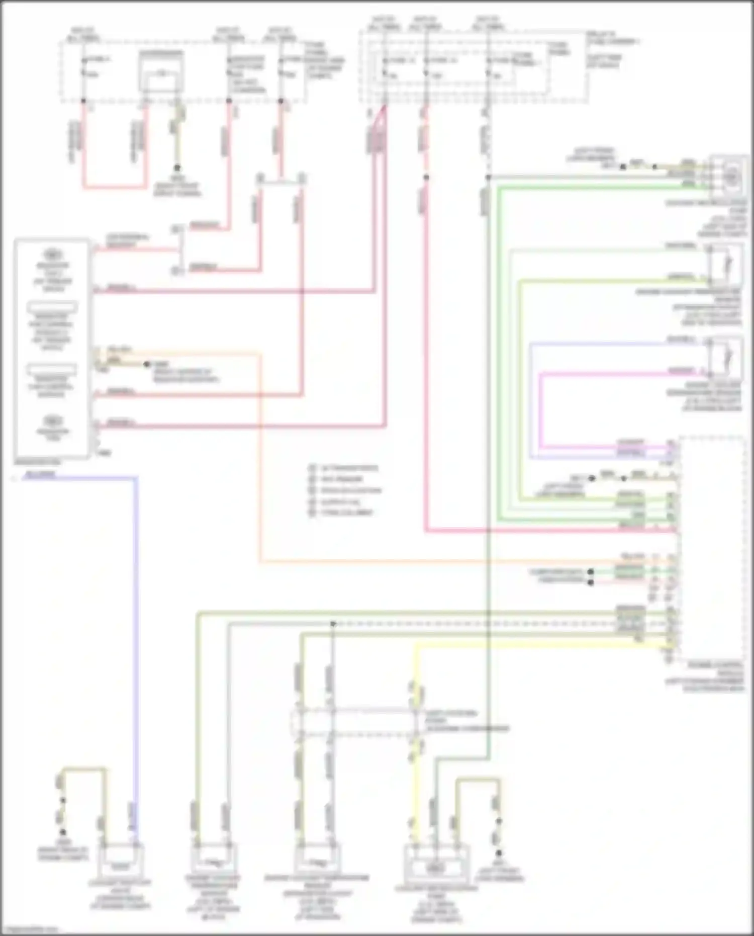 Wiring diagram left coupling point in engine compartment for Audi A4 B9 (2015-2020) (1 of 5)