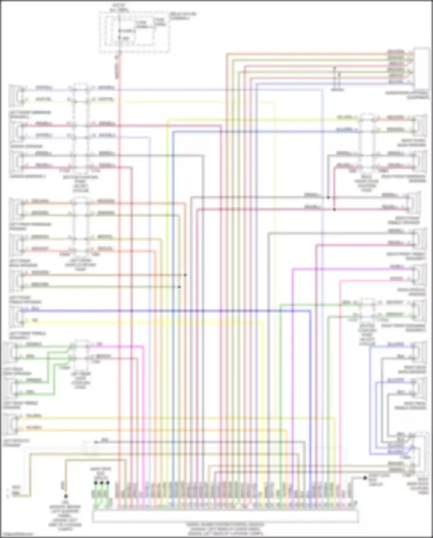 Wiring diagram left front treble speaker for Audi A4 B9 (2015-2020) (2 of 4)