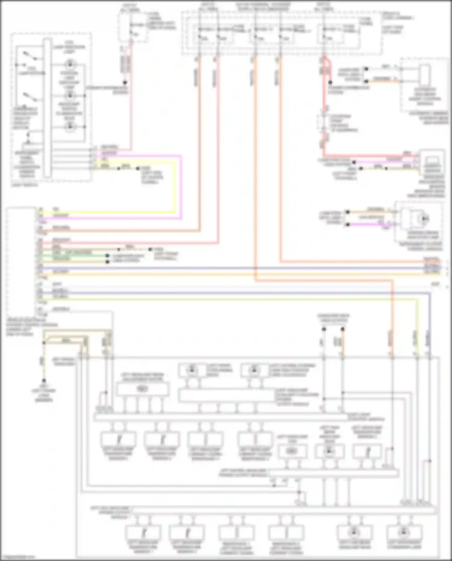 Wiring diagram left front turn signal bulb for Audi A4 B9 (2015-2020) (5 of 5)