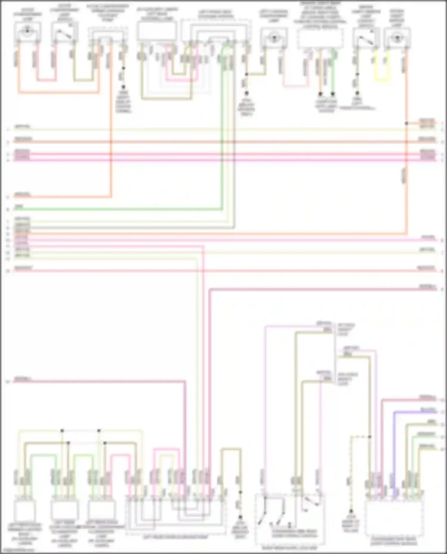 Wiring diagram left luggage compartment lamp for Audi A4 B9 (2015-2020) (1 of 1)