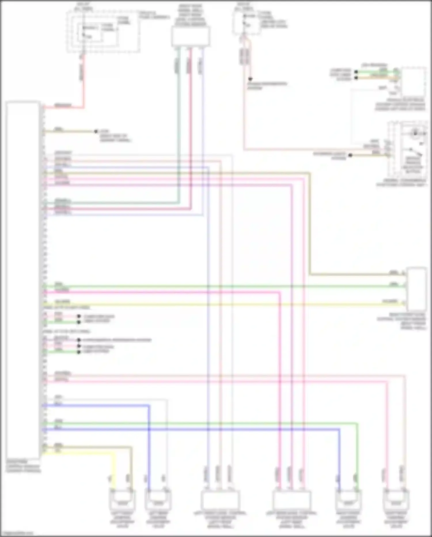 Wiring diagram left rear damping adjustment valve for Audi A4 B9 (2015-2020) (1 of 1)