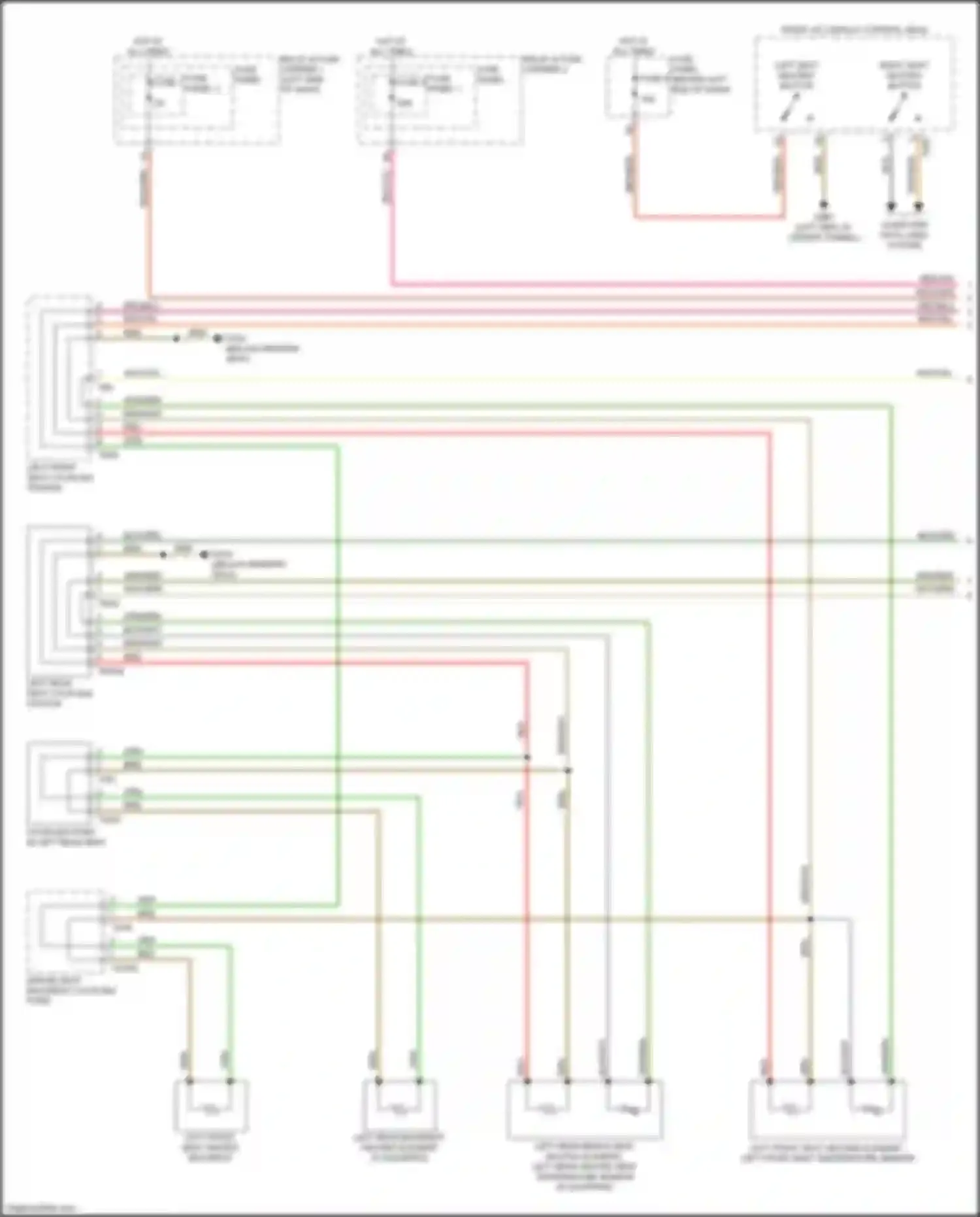 Wiring diagram left rear seat coupling station for Audi A4 B9 (2015-2020) (1 of 1)
