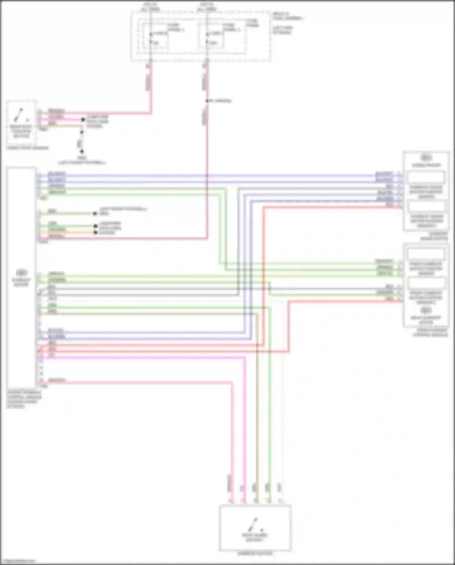 Wiring diagram rear sunroof control module for Audi A4 B9 (2015-2020) (1 of 1)