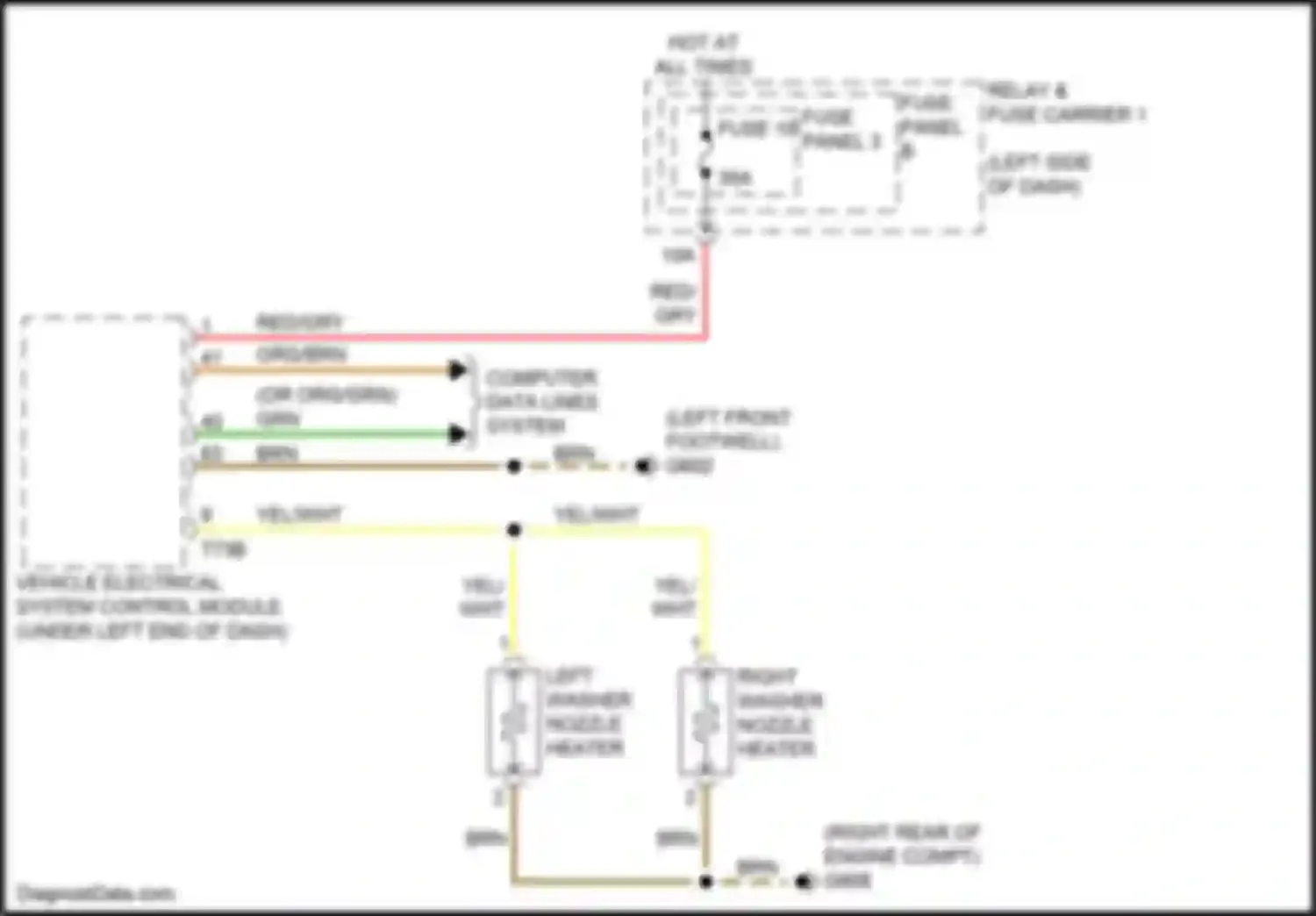 Wiring diagram relay & fuse carrier 1 for Audi A4 B9 (2015-2020) (58 of 67)