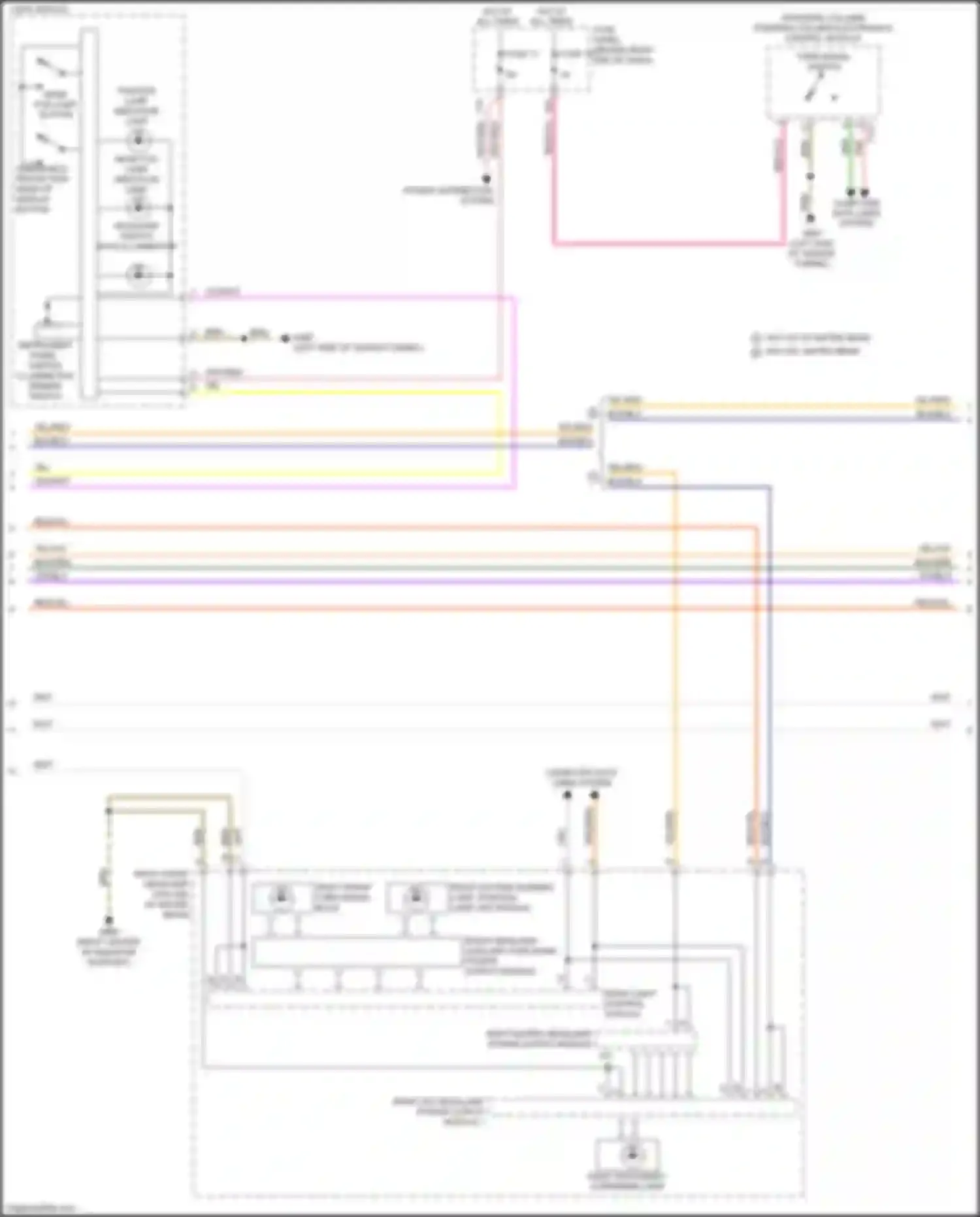 Wiring diagram right daytime running lamp, position lamp led module for Audi A4 B9 (2015-2020) (1 of 4)