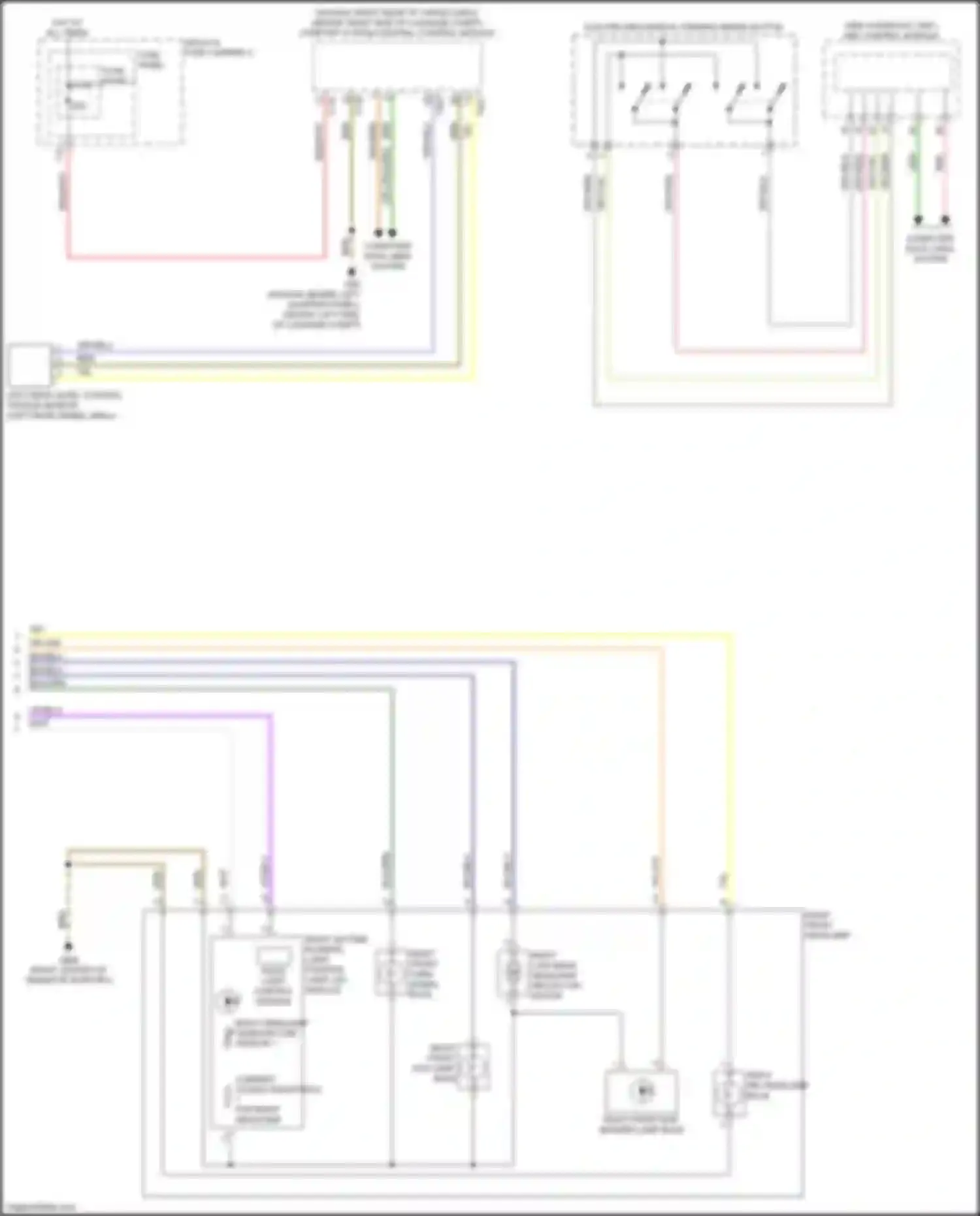 Wiring diagram right front fog lamp bulb for Audi A4 B9 (2015-2020) (1 of 1)