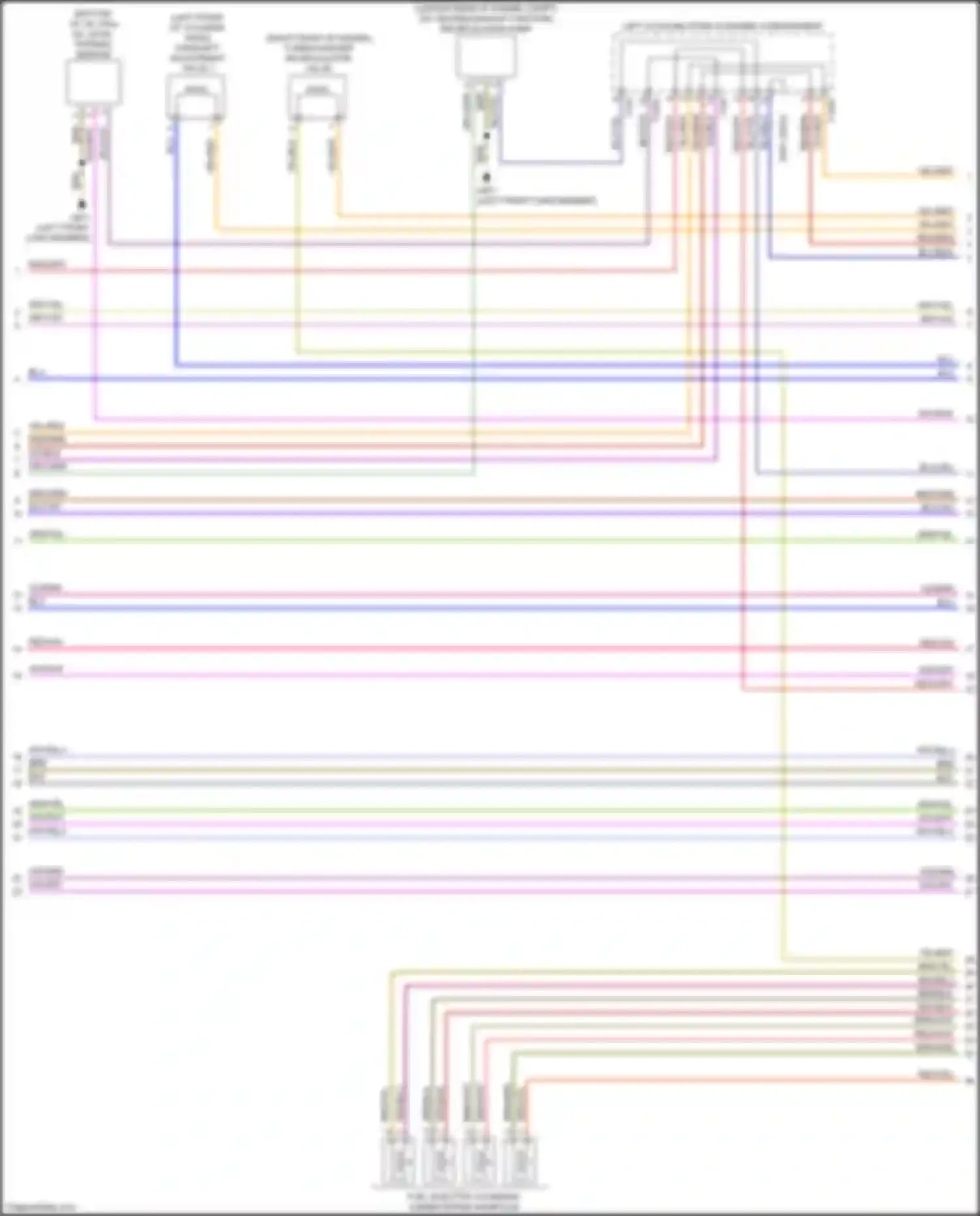 Wiring diagram (right front of engine for Audi A4 B9 (2015-2020) (1 of 4)