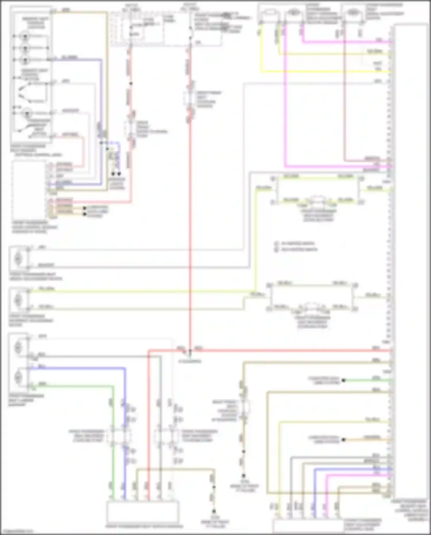 Wiring diagram right front seat coupling station for Audi A4 B9 (2015-2020) (7 of 14)