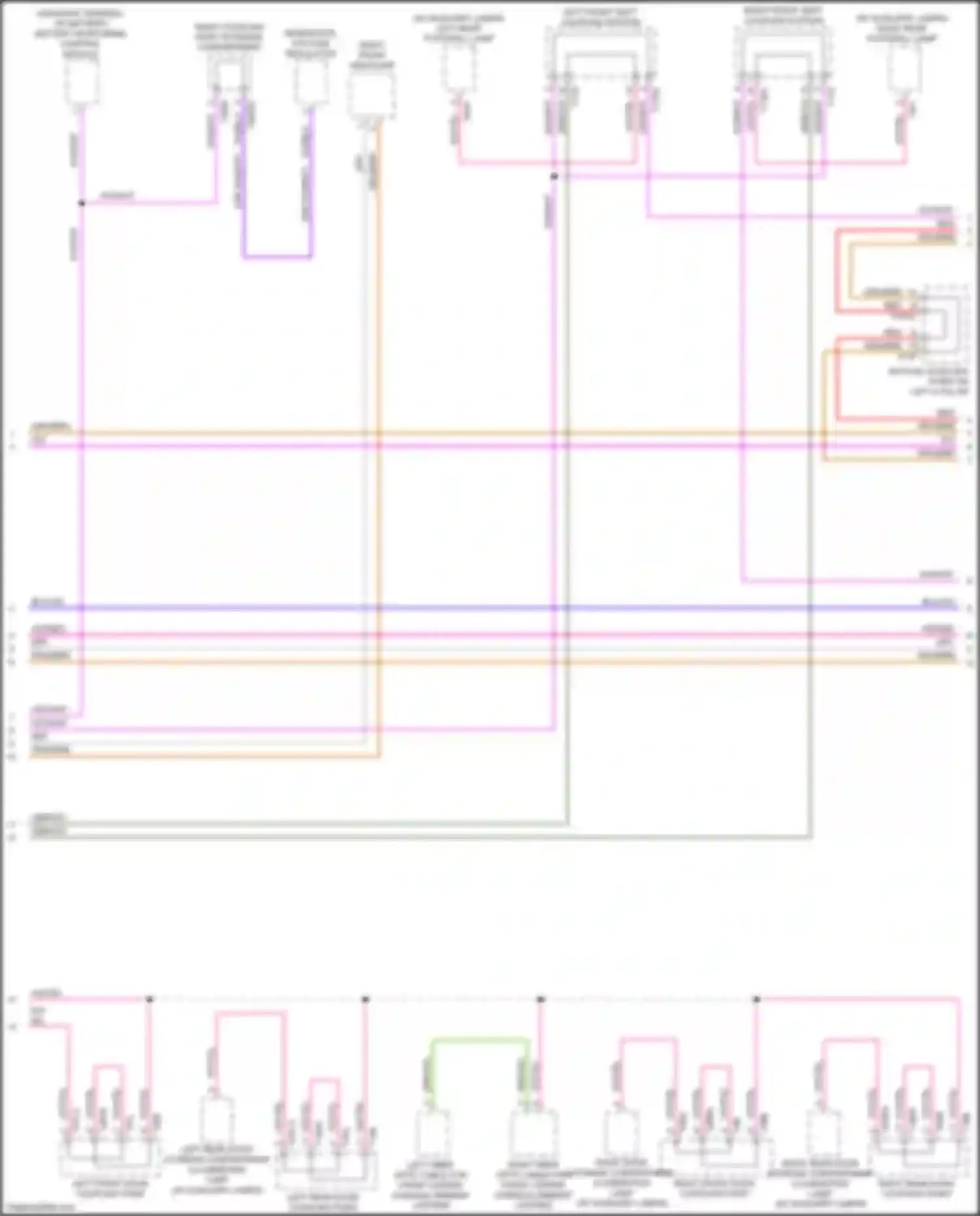 Wiring diagram right rear door storage compartment illumination lamp for Audi A4 B9 (2015-2020) (1 of 2)
