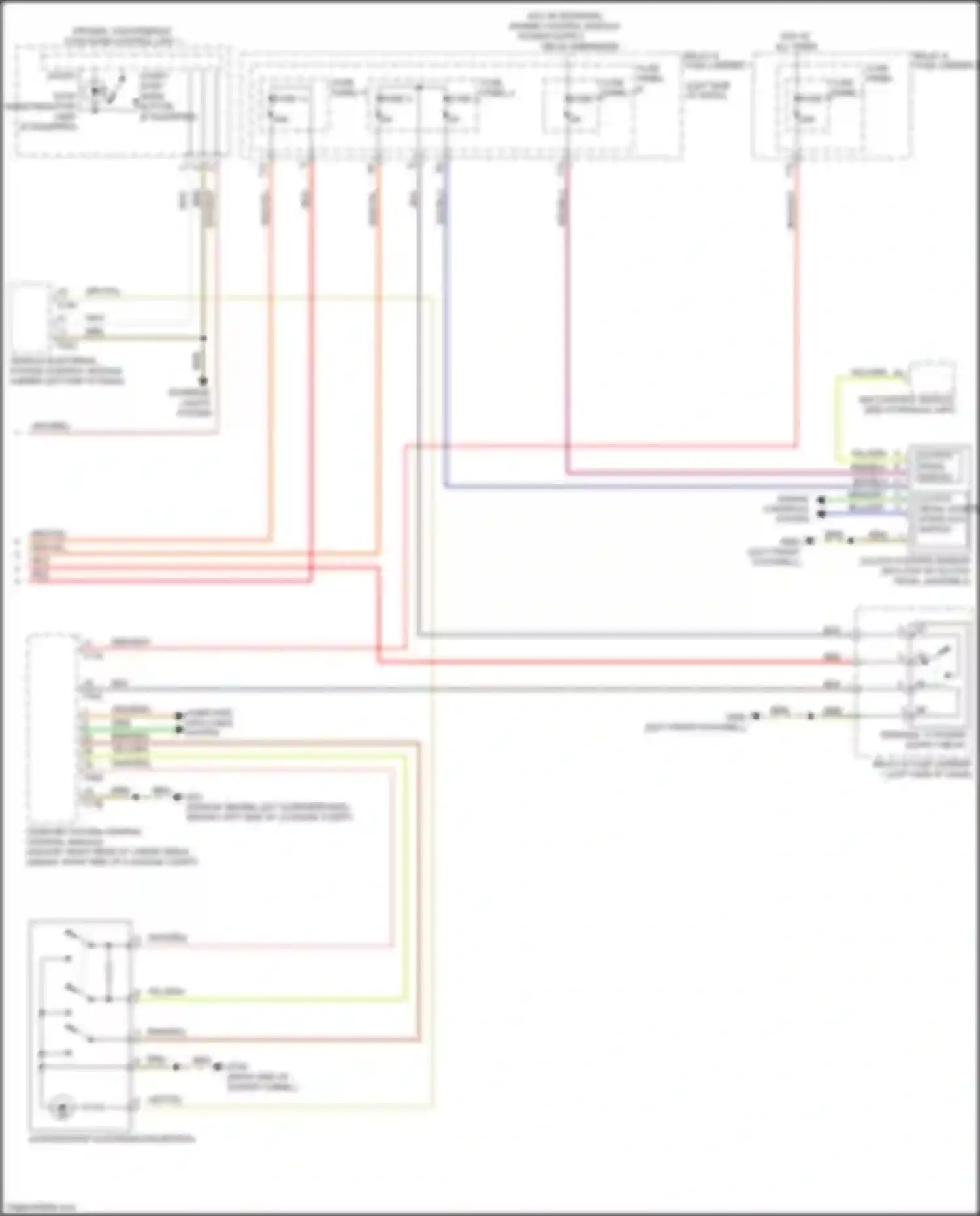Wiring diagram start/ stop mode indicator lamp for Audi A4 B9 (2015-2020) (2 of 2)