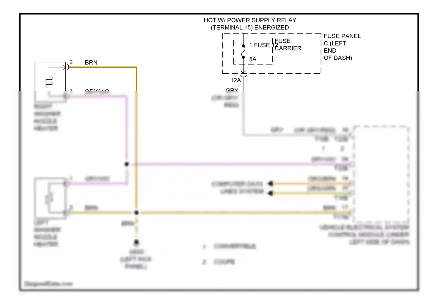 Audi A5 I facelift (2011-2016) (behind left kick panel) wiring diagram  (8 of 14)