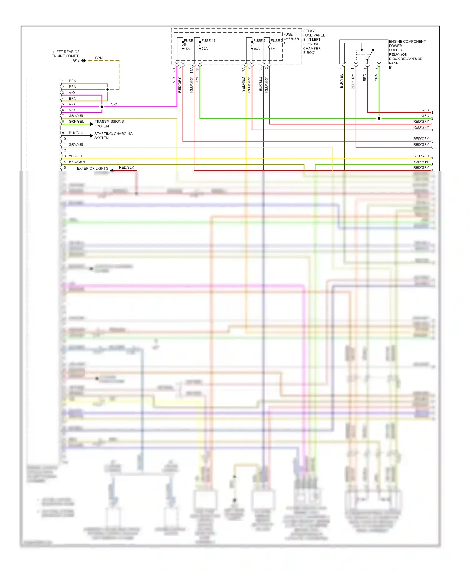 Audi A5 I facelift (2011-2016) engine control module (ecm) (in left plenum chamber) wiring diagram  (8 of 17)