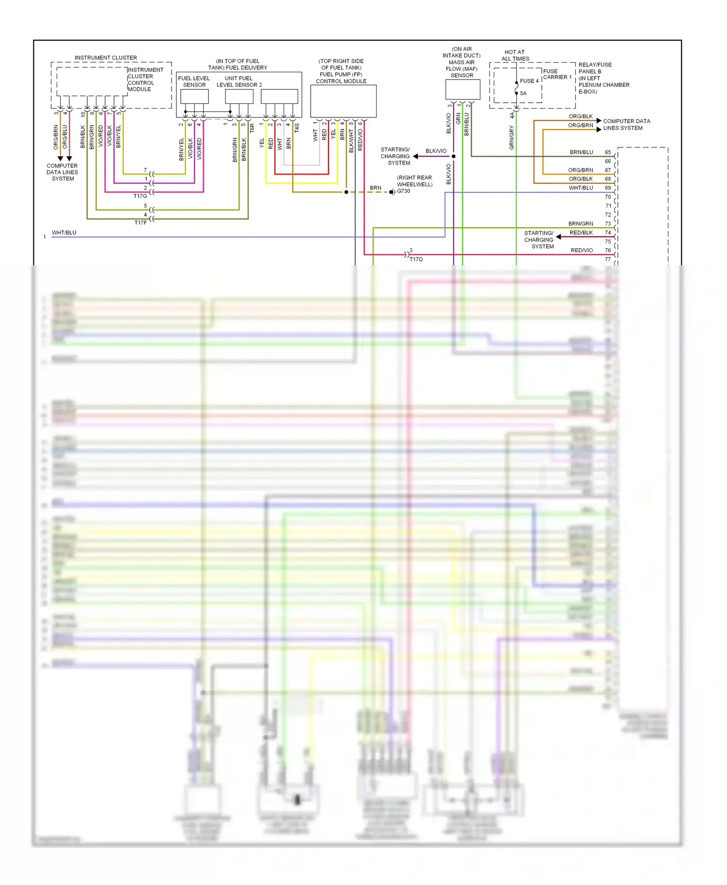Audi A5 I facelift (2011-2016) fuel level sensor wiring diagram  (2 of 3)