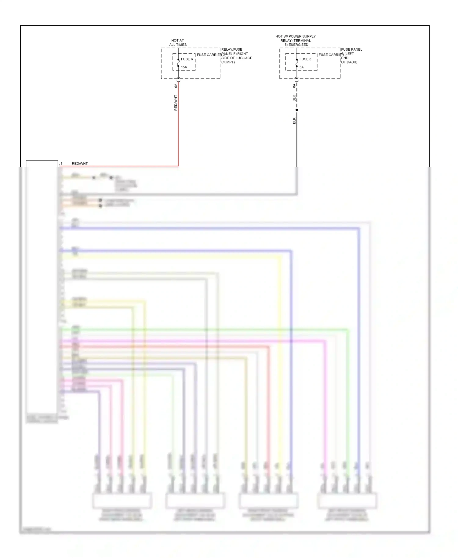 Audi A5 I facelift (2011-2016) fuse panel c (left end wiring diagram  (1 of 3)