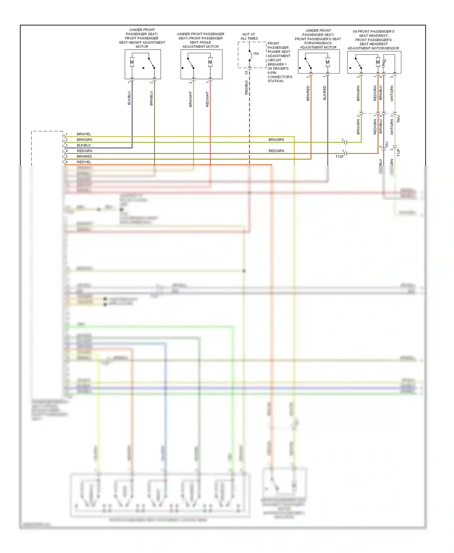 Audi A5 I facelift (2011-2016) headrest wiring diagram  (2 of 2)