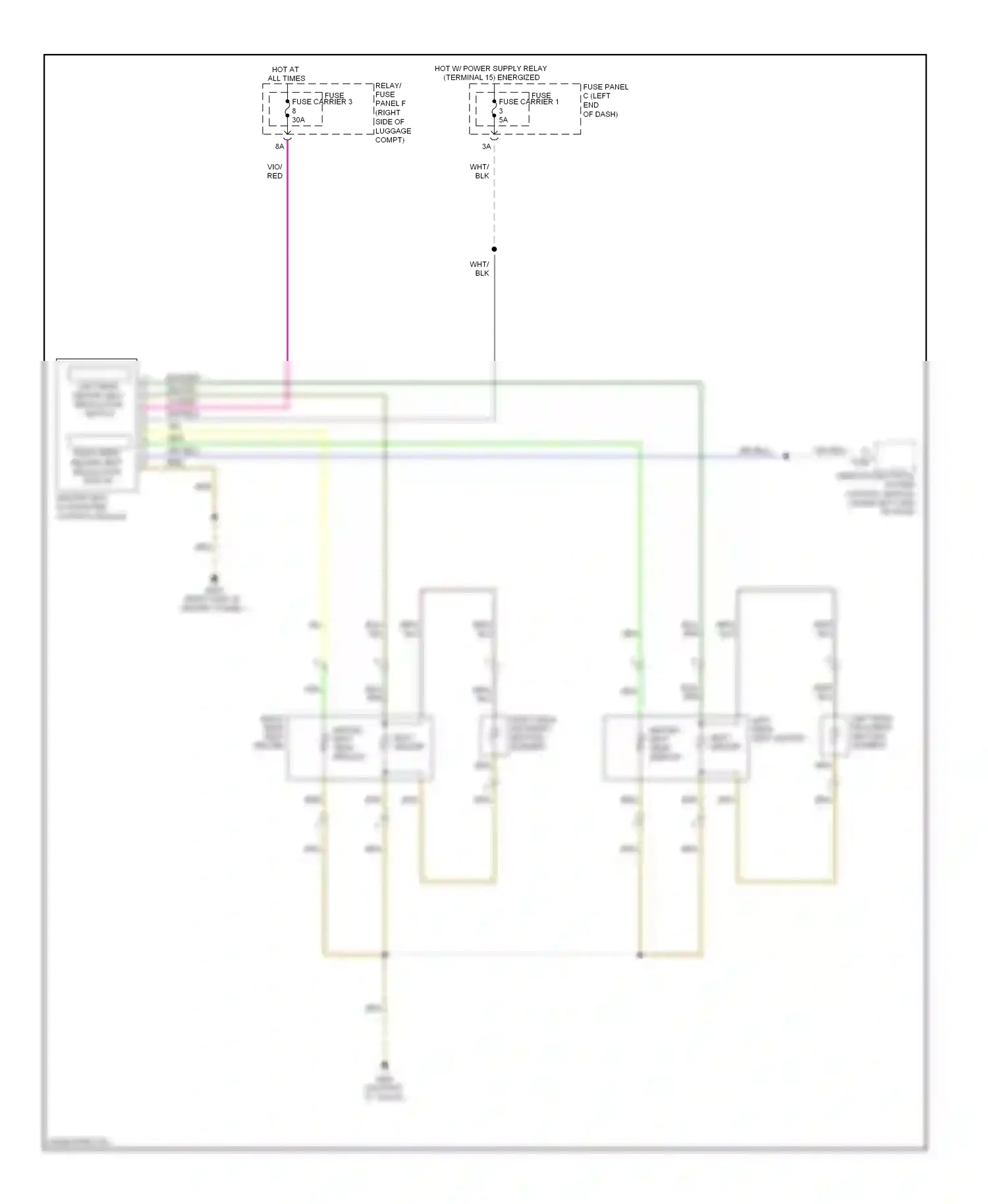 Audi A5 I facelift (2011-2016) left rear backrest heating element wiring diagram  (2 of 2)