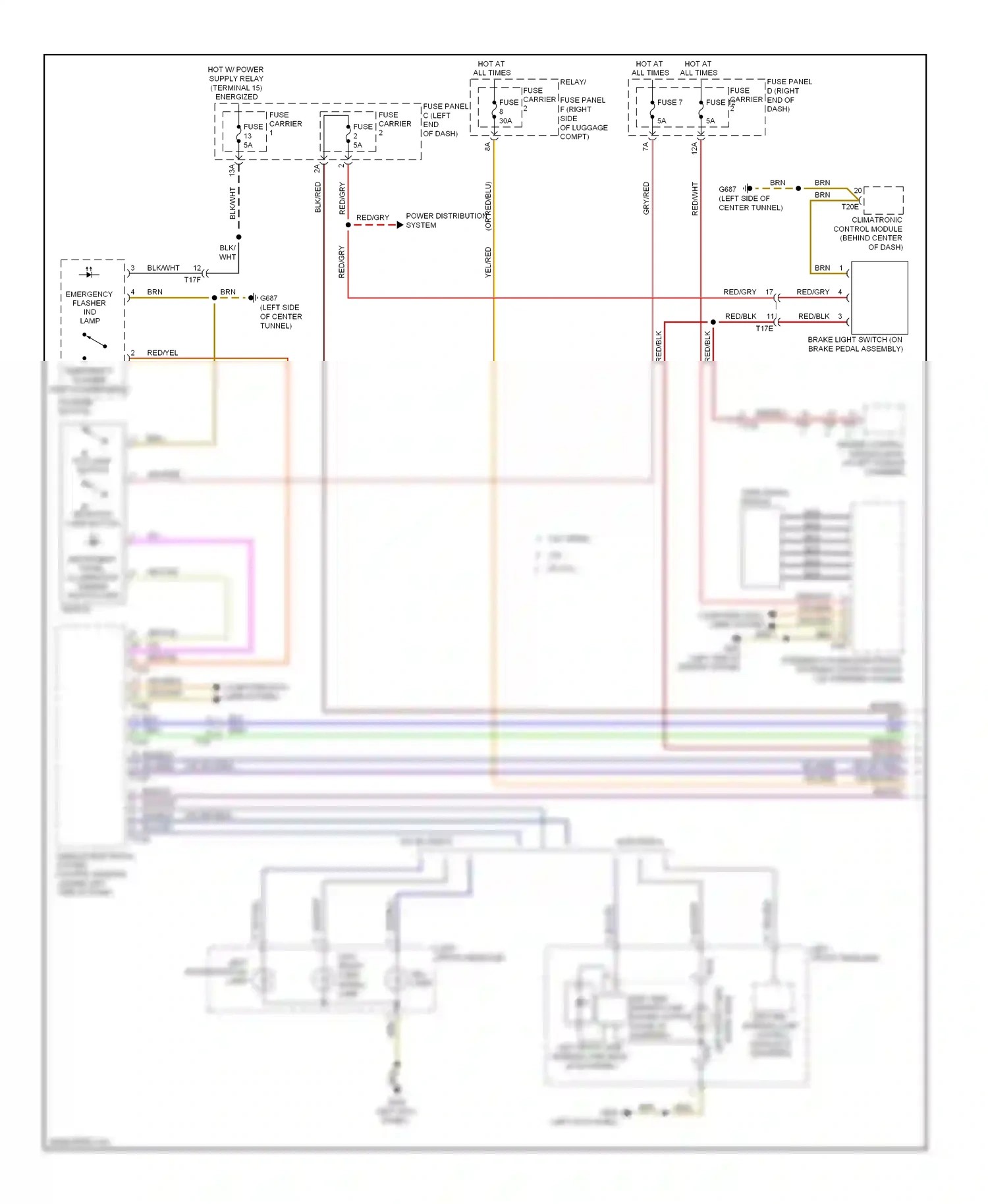 Audi A5 I facelift (2011-2016) light switch wiring diagram  (1 of 9)