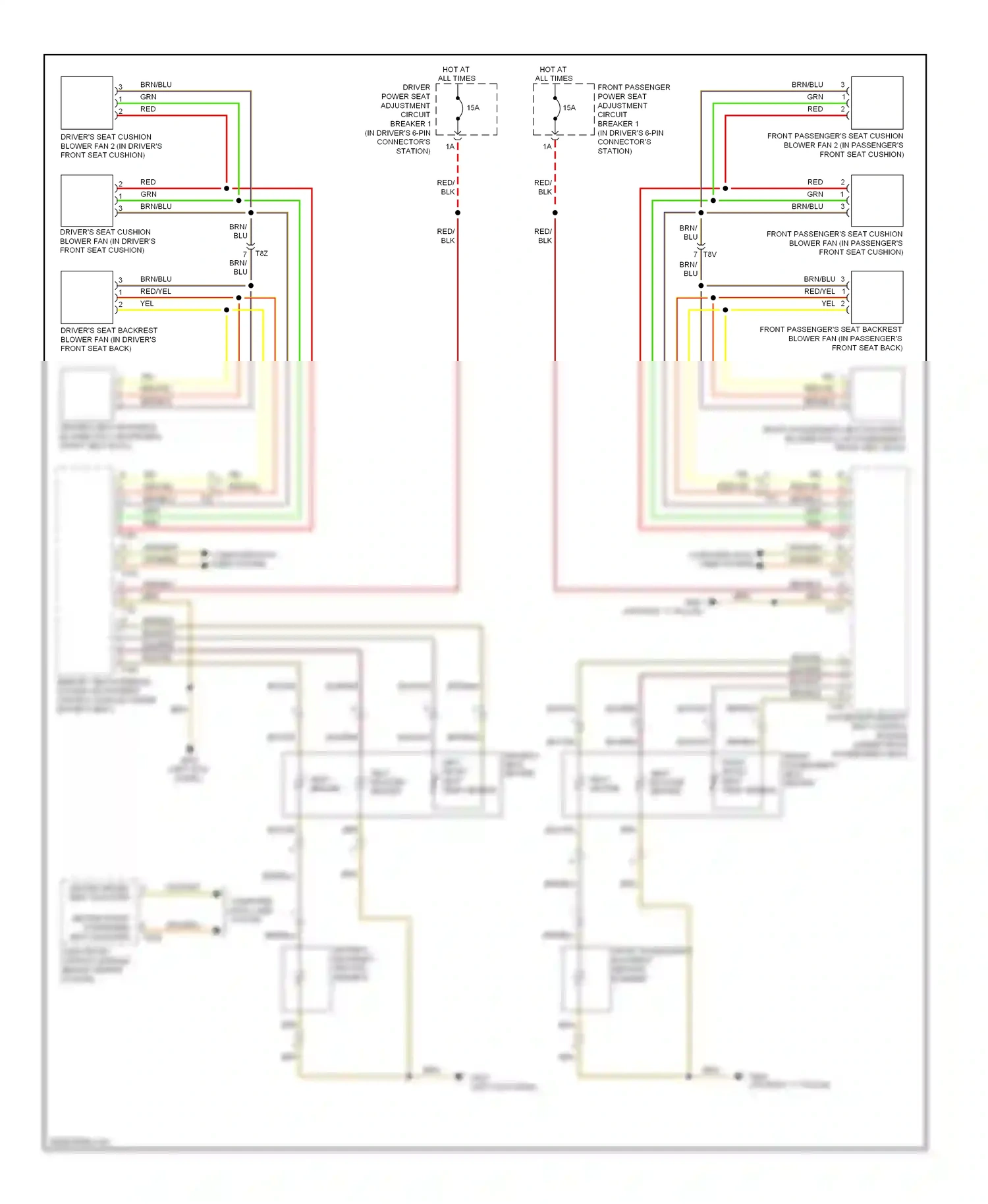 Audi A5 I facelift (2011-2016) passenger memory seat control module (under front wiring diagram  (2 of 3)