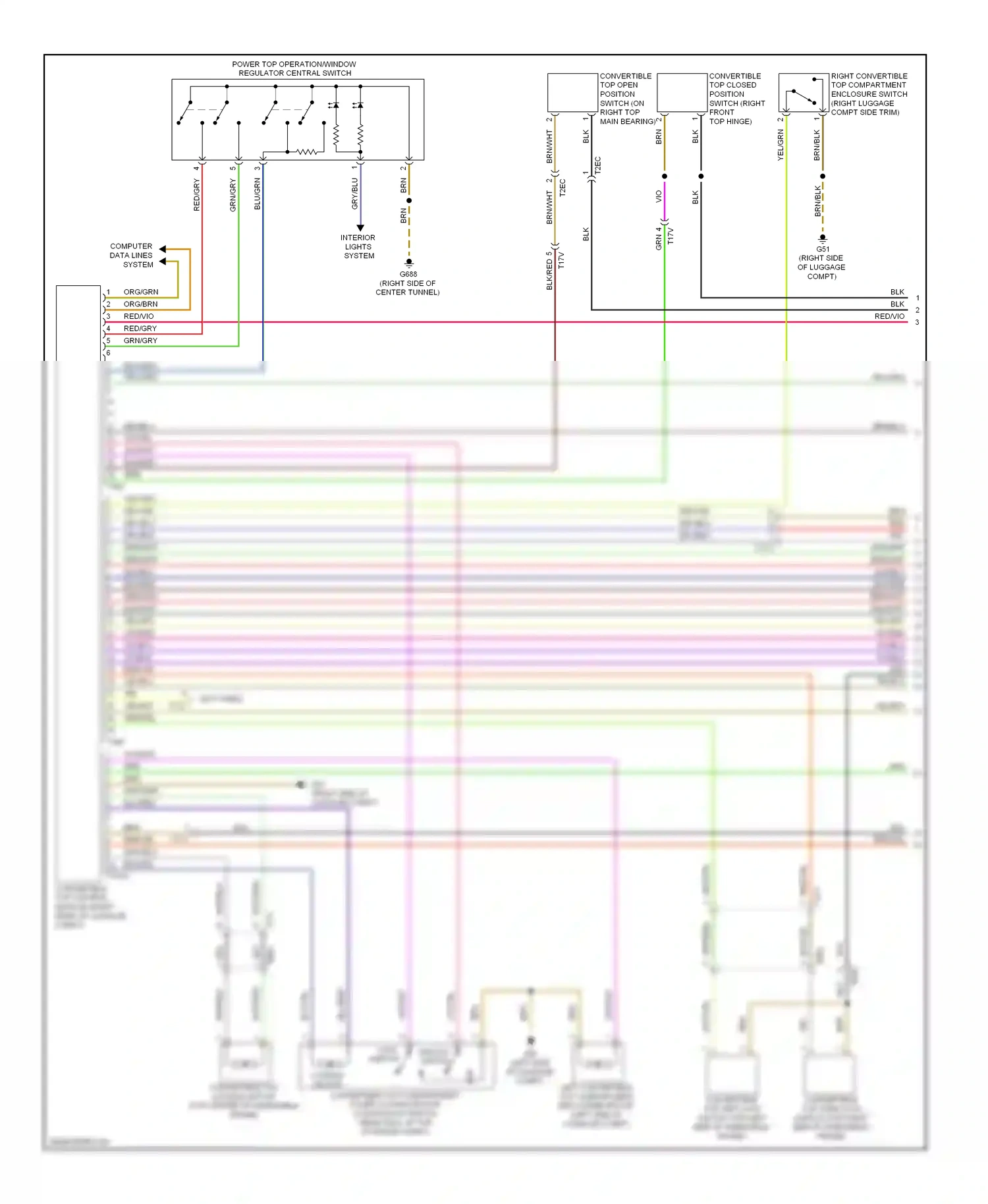 Audi A5 I facelift (2011-2016) position switch (right front top hinge) wiring diagram  (1 of 1)