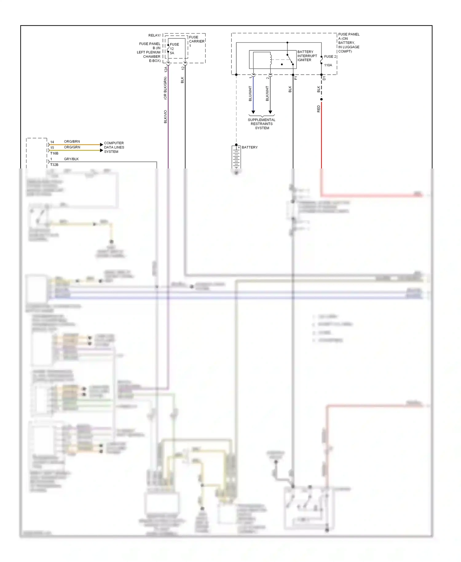 Audi A5 I facelift (2011-2016) selector lever sensor system control module (attached to shift lever assembly) wiring diagram  (3 of 3)