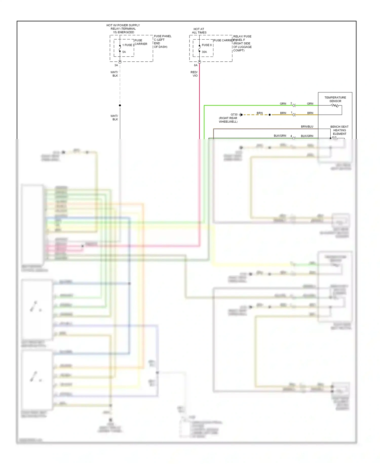 Audi A5 I facelift (2011-2016) vehicle electrical system control module (under left side of dash) wiring diagram  (19 of 27)