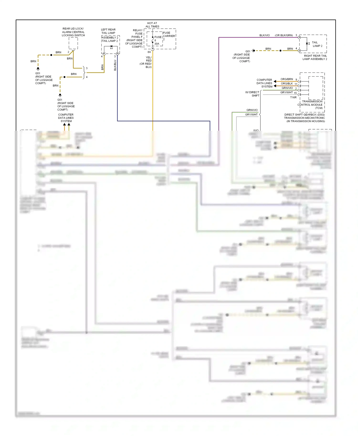 Audi A5 I facelift (2011-2016) w/ direct shift wiring diagram  (1 of 3)
