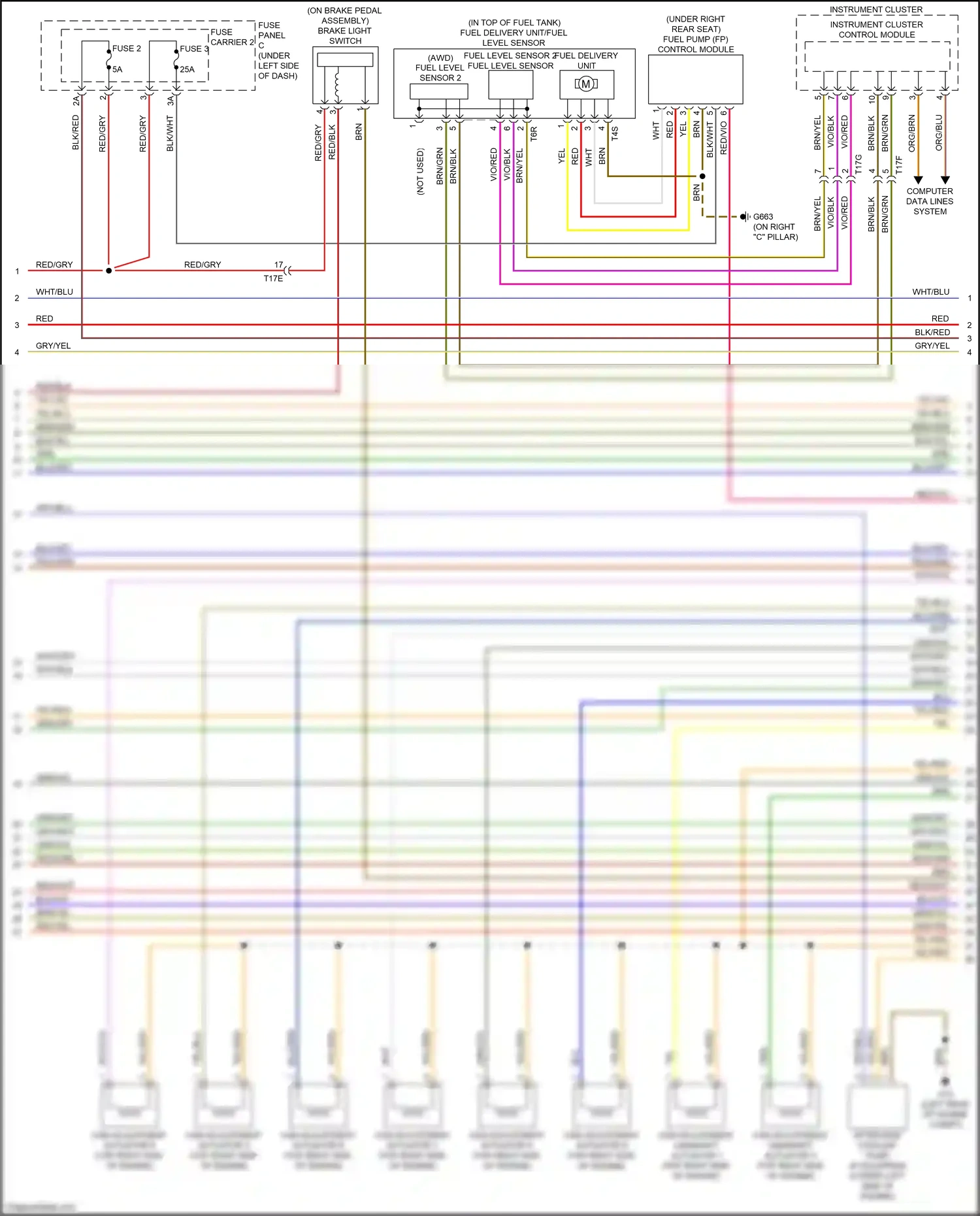 Audi A5 I facelift (2011-2016) fuel pump (fp) control module wiring diagram  (3 of 3)