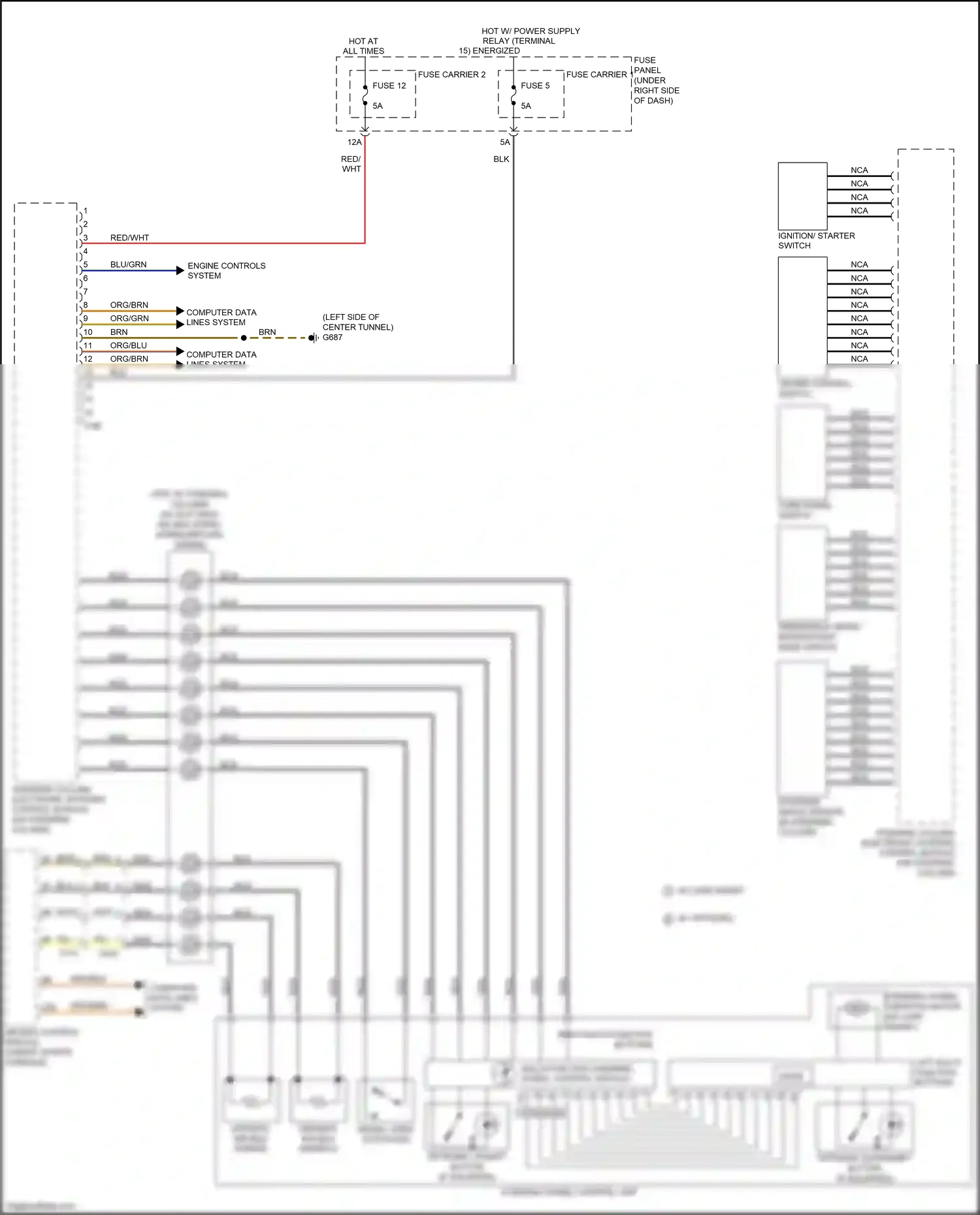 Audi A5 I facelift (2011-2016) fuse panel sd wiring diagram  (10 of 10)