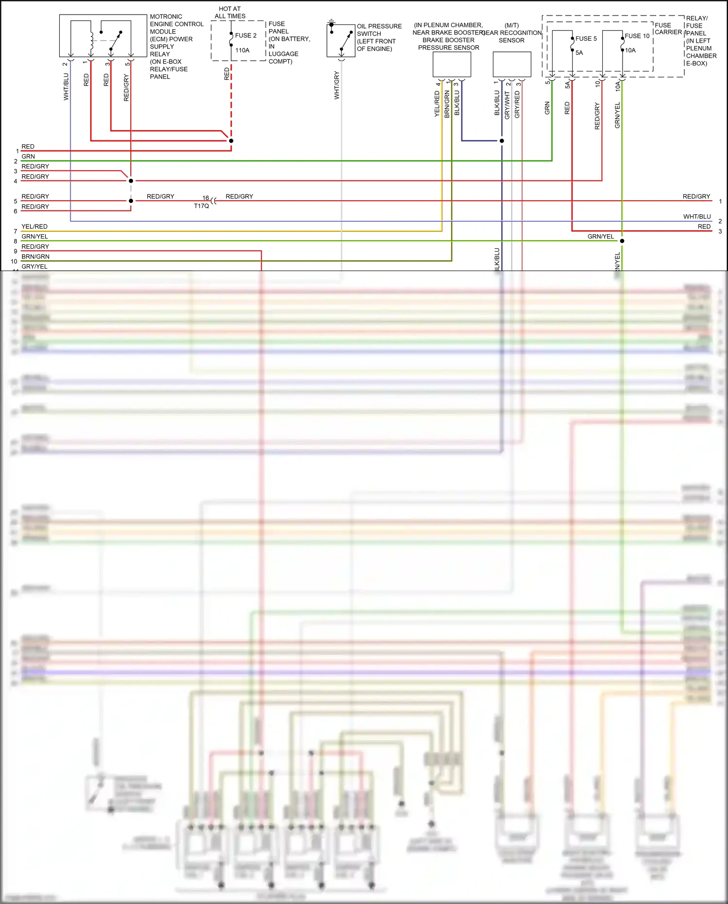 Audi A5 I facelift (2011-2016) gear recognition sensor wiring diagram  (1 of 2)