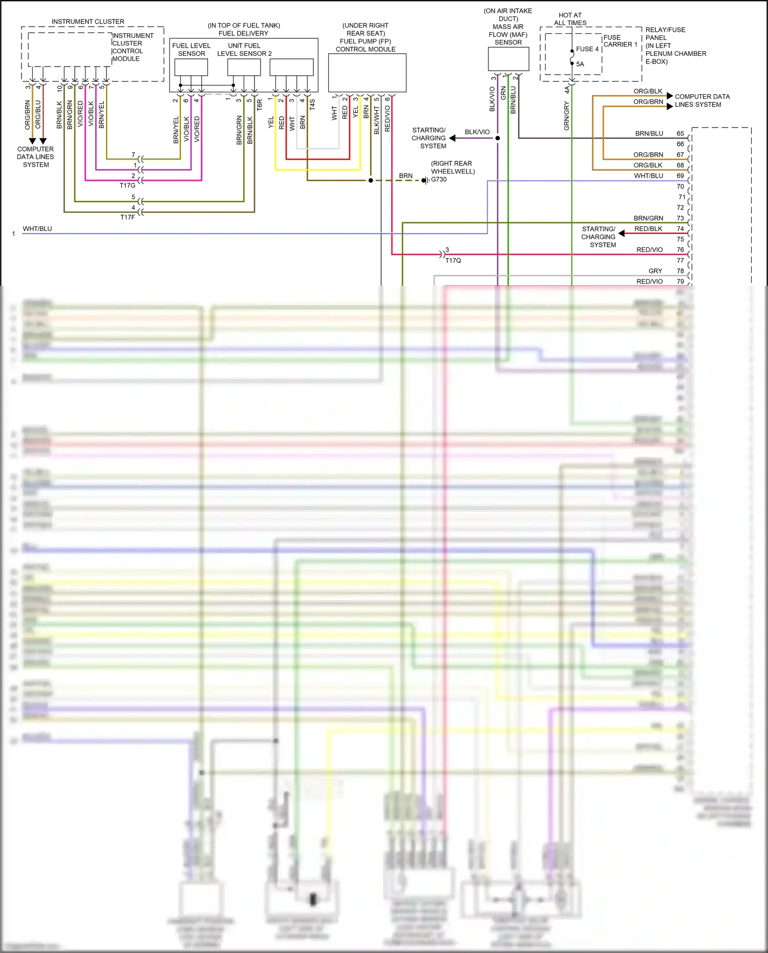 Audi A5 I facelift (2011-2016) instrument cluster control module wiring diagram  (22 of 22)