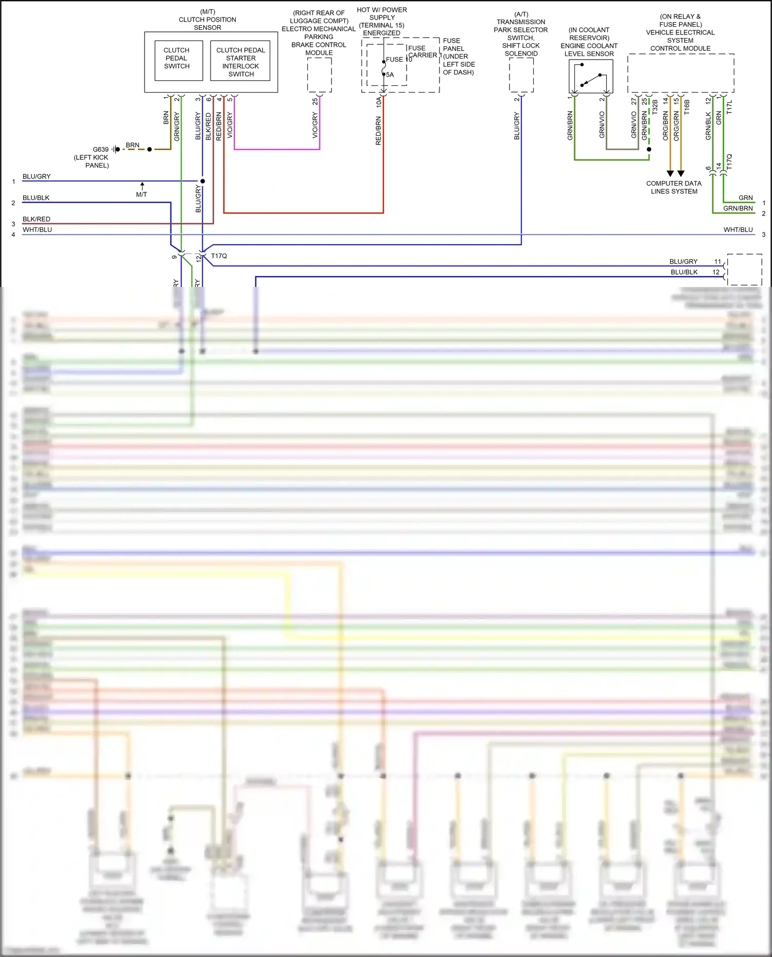 Audi A5 I facelift (2011-2016) (left kick panel) wiring diagram  (48 of 48)