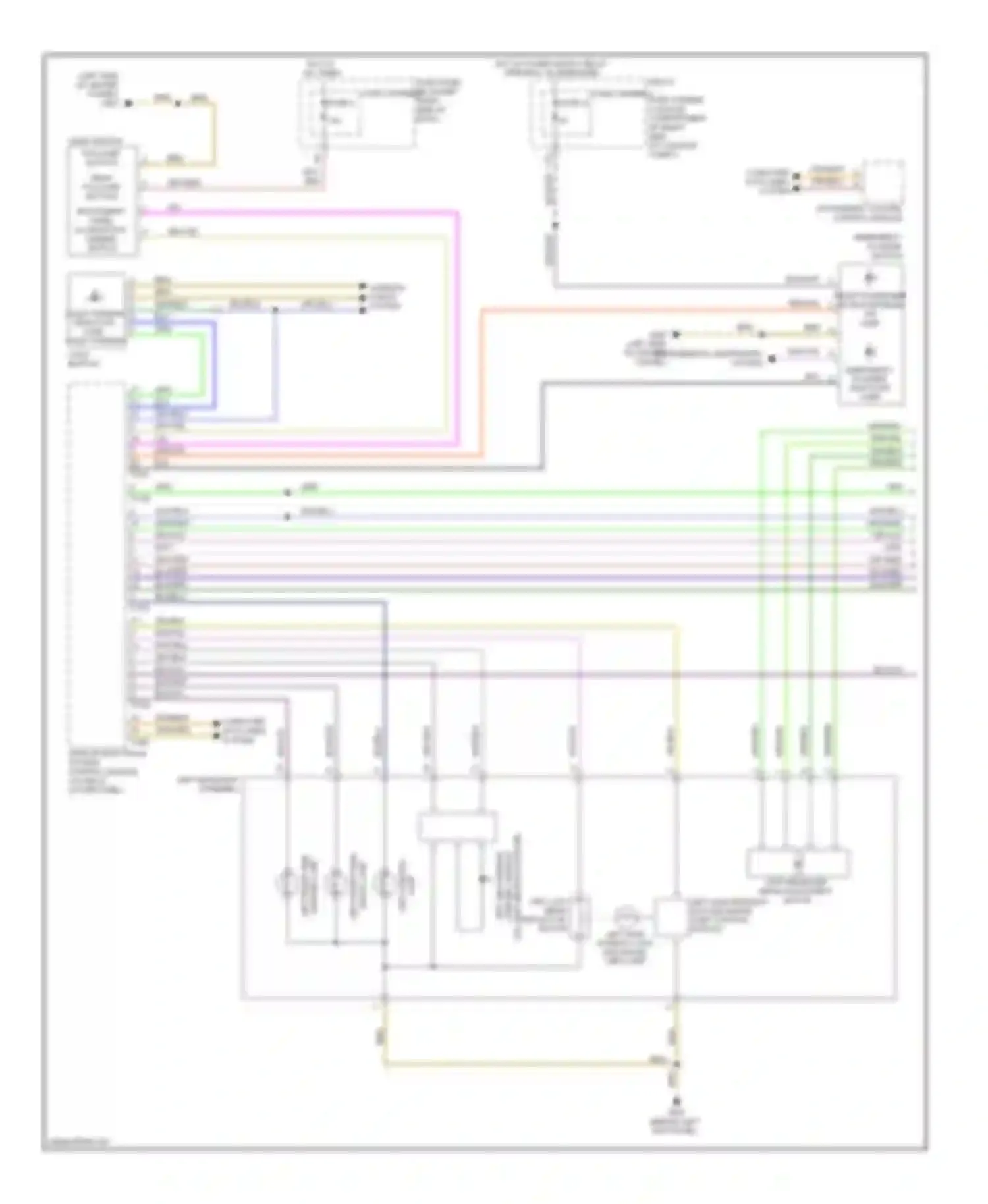 A5 Audi I (2007-2011): Headlights circuit, with bi-xenon without cornering headlights (1 of 2)