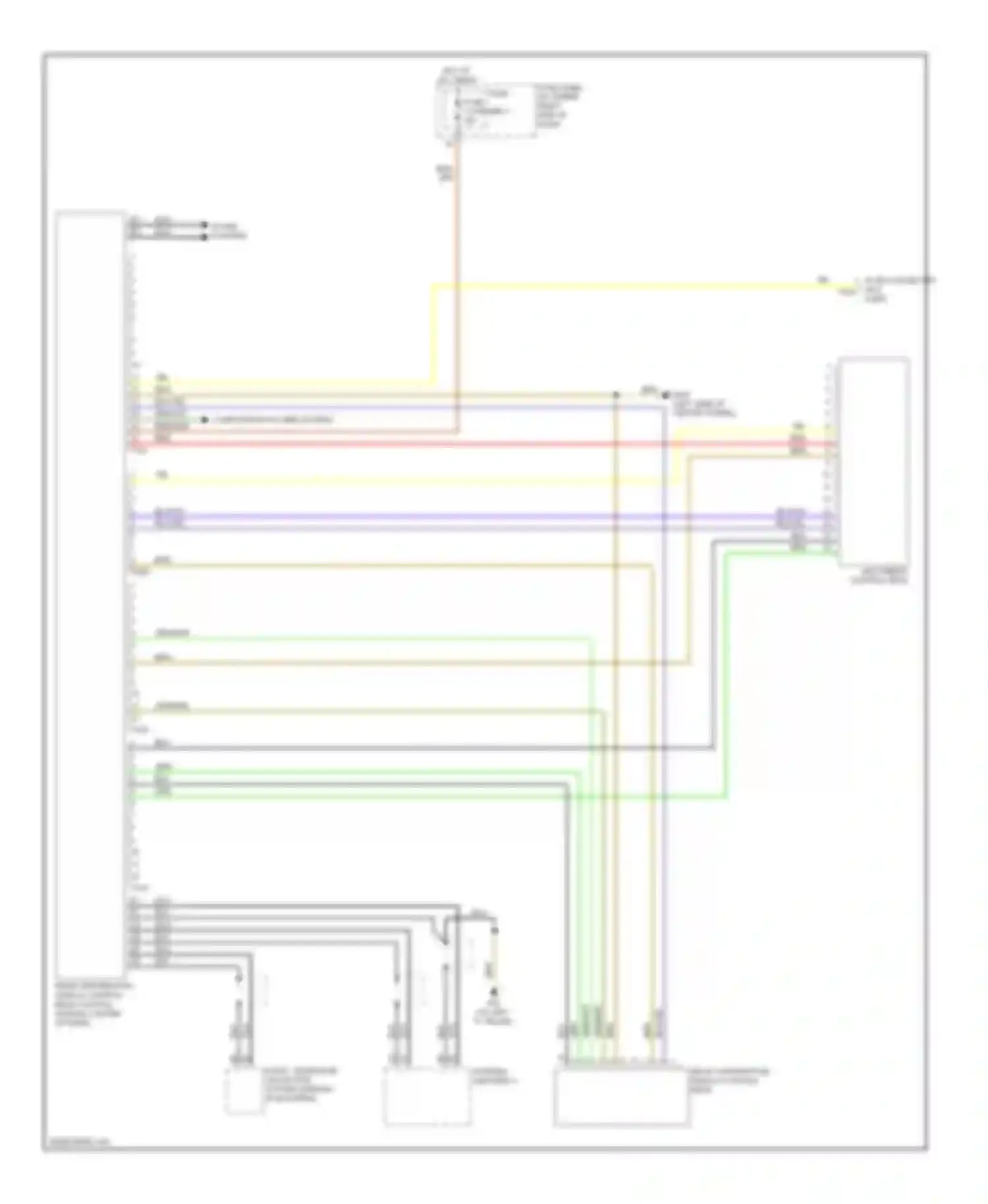 A5 Audi I (2007-2011): Front information display control module circuit, basic