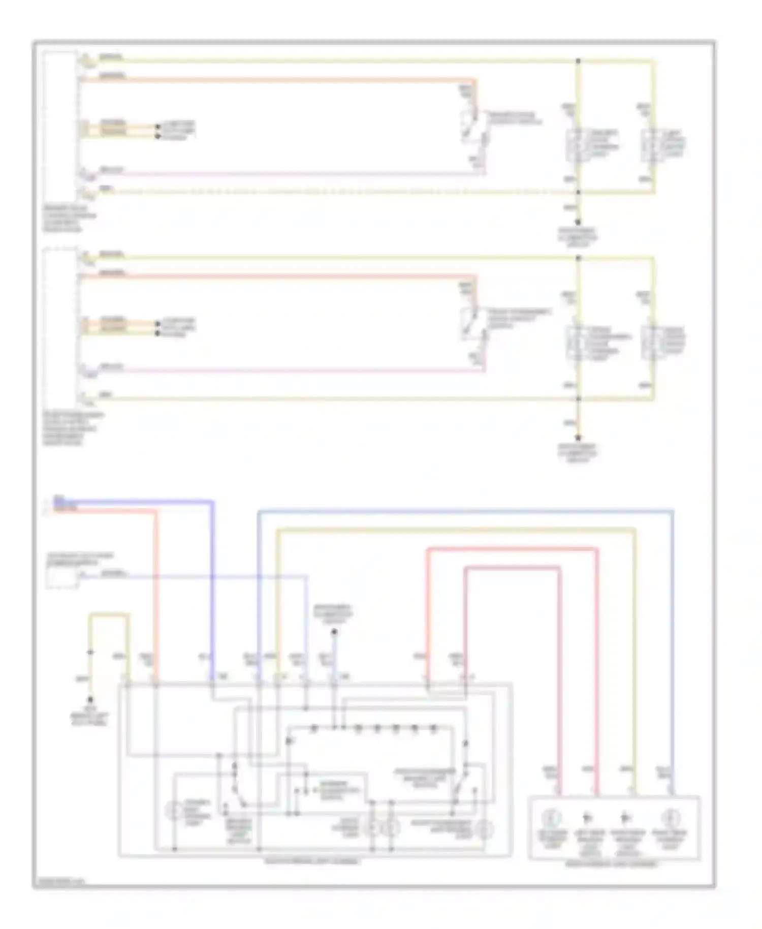 A5 Audi I (2007-2011): Courtesy lamps circuit (2 of 2)