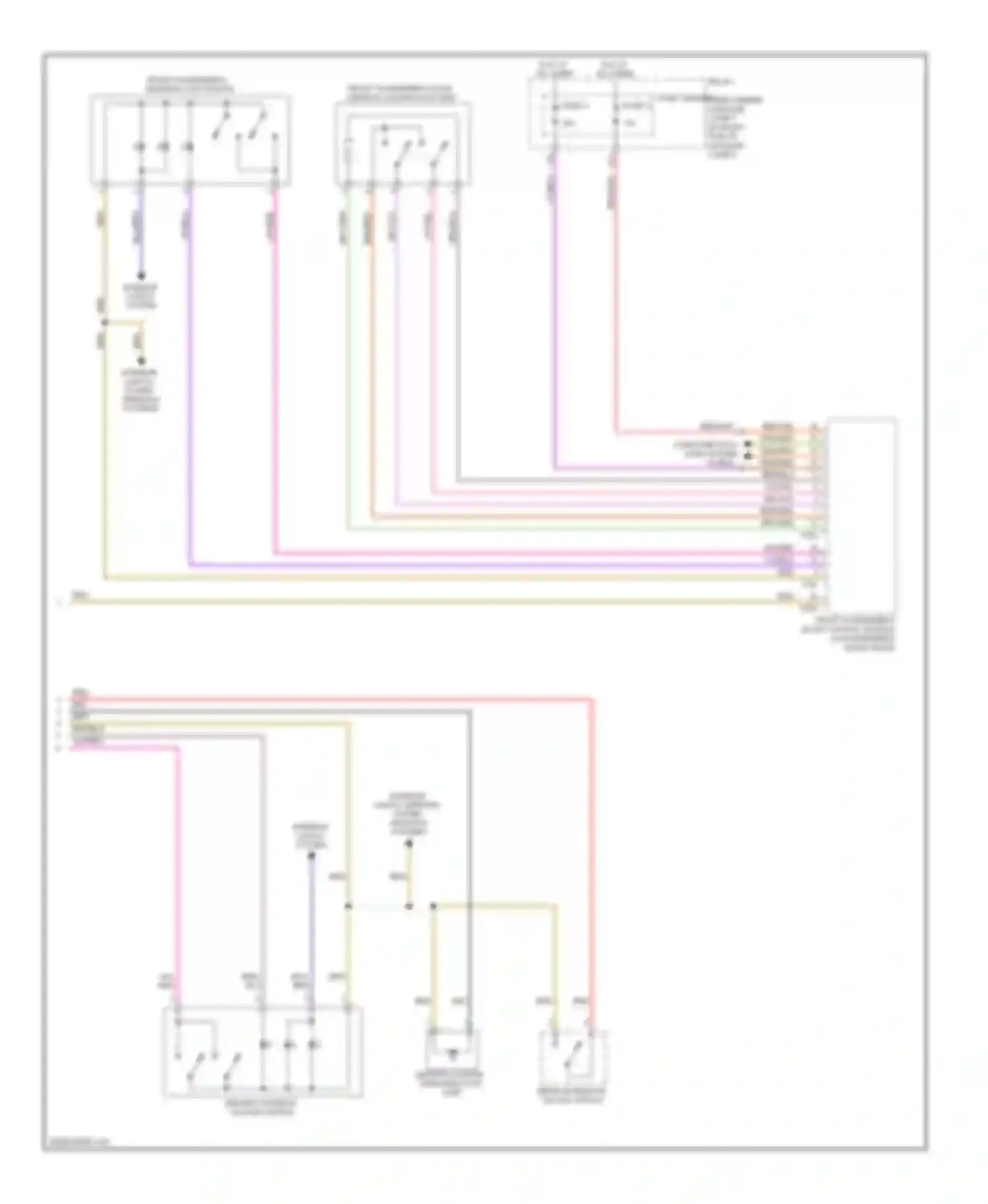 A5 Audi I (2007-2011): Power door locks circuit (2 of 2)
