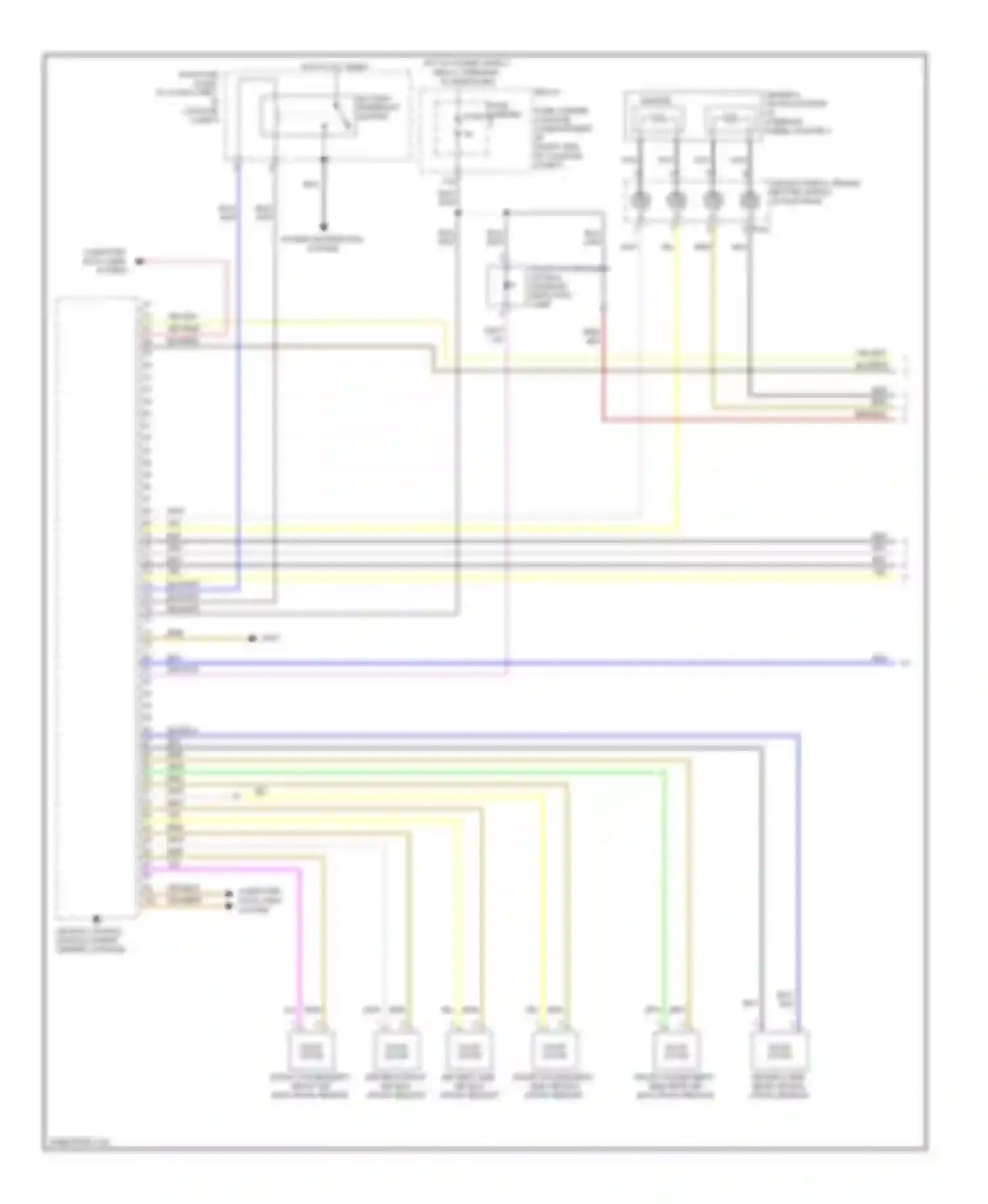 A5 Audi I (2007-2011): Supplemental restraints circuit (1 of 3)