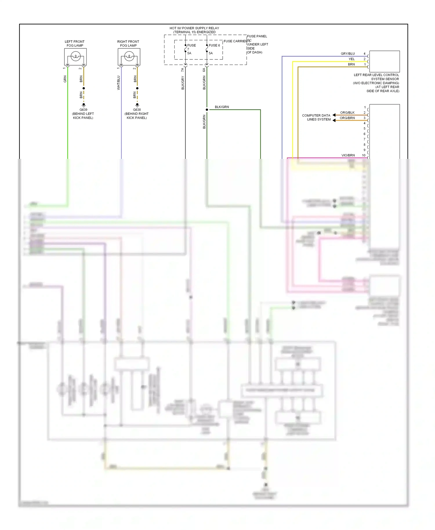 Audi A5 I (2007-2011) (behind left kick panel) wiring diagram  (14 of 39)