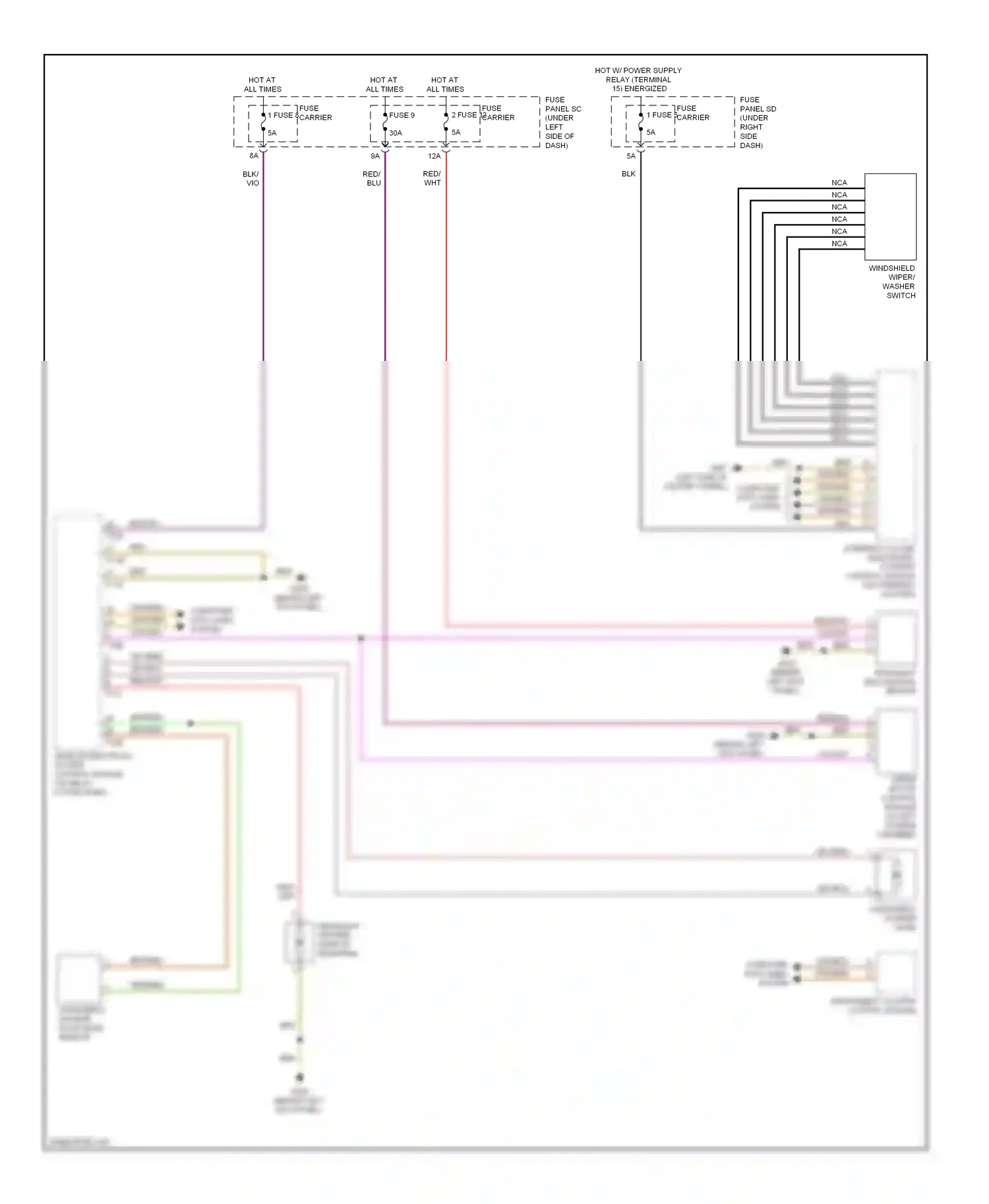 Audi A5 I (2007-2011) (behind left kick panel) wiring diagram  (39 of 39)