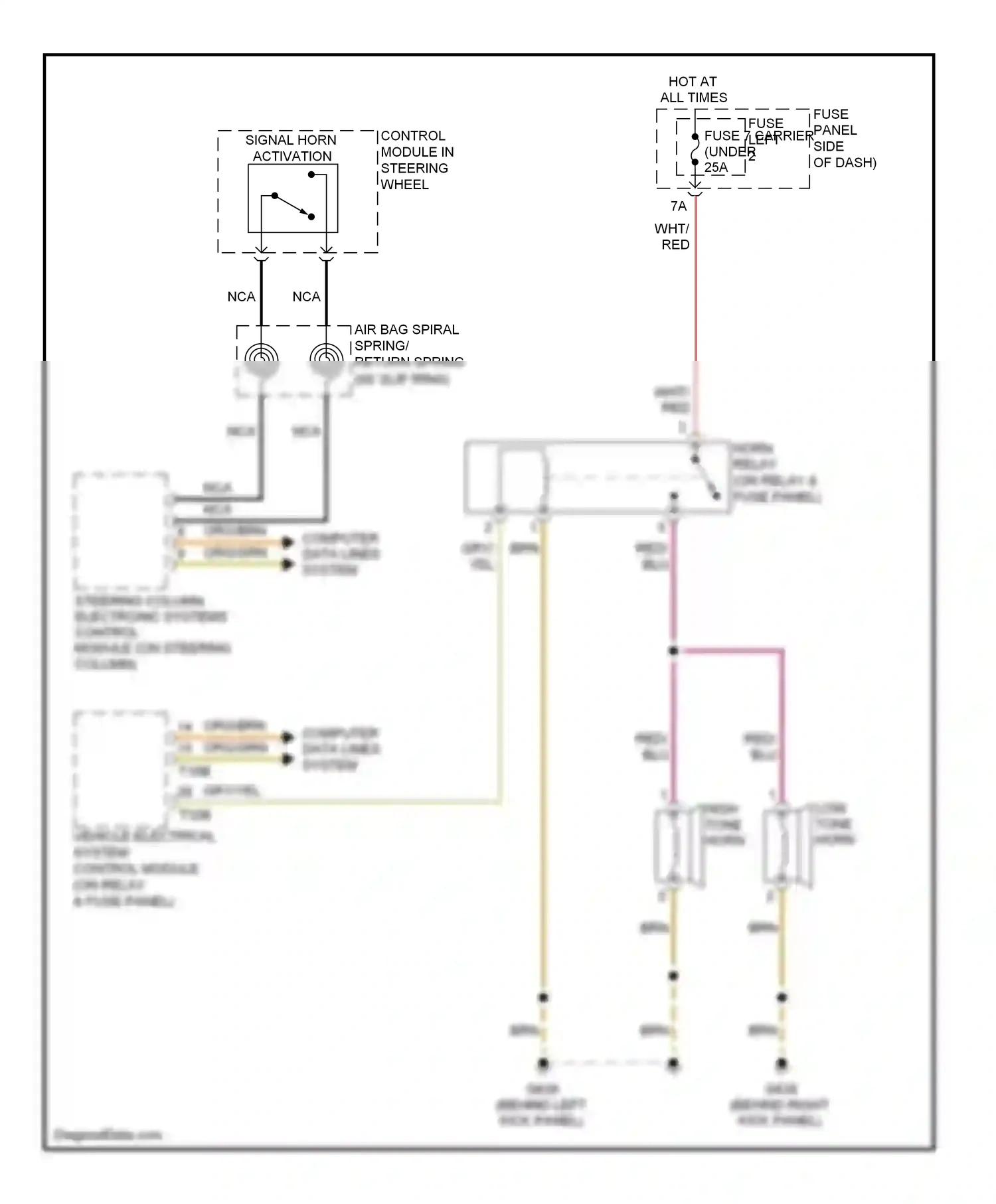 Audi A5 I (2007-2011) (behind left kick panel) wiring diagram  (18 of 39)