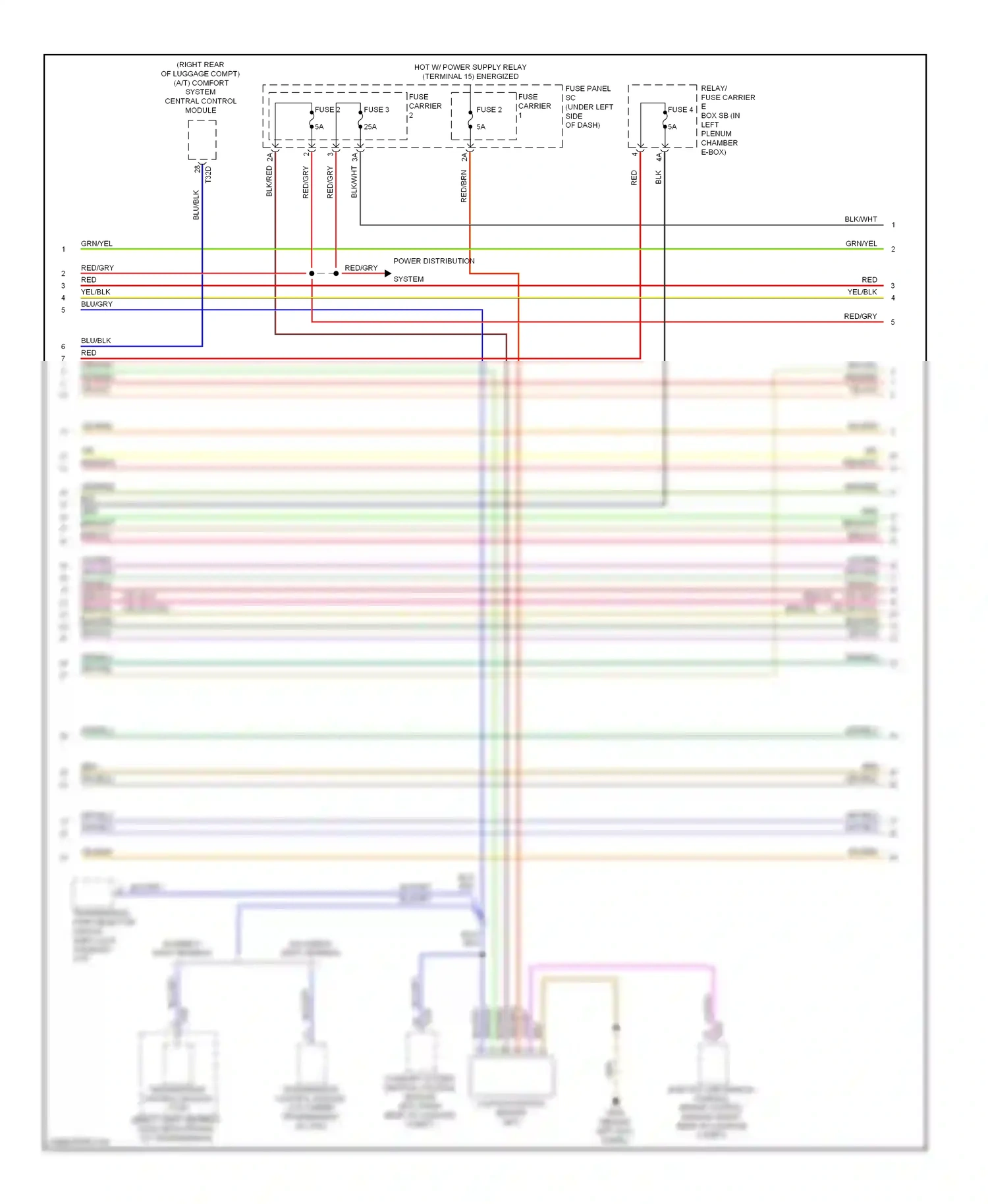 Audi A5 I (2007-2011) (behind left kick panel) wiring diagram  (10 of 39)