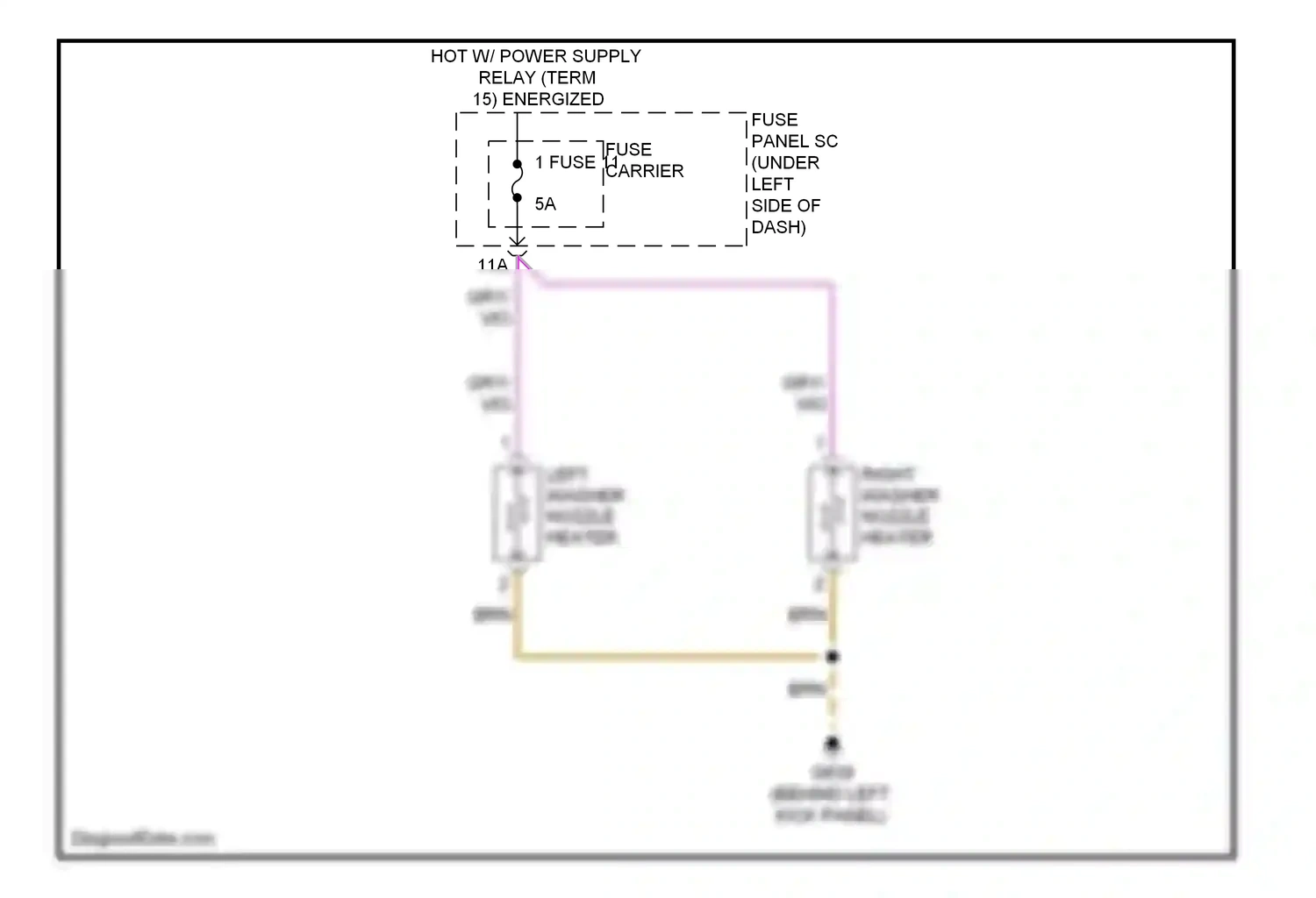 Audi A5 I (2007-2011) (behind left kick panel) wiring diagram  (33 of 39)